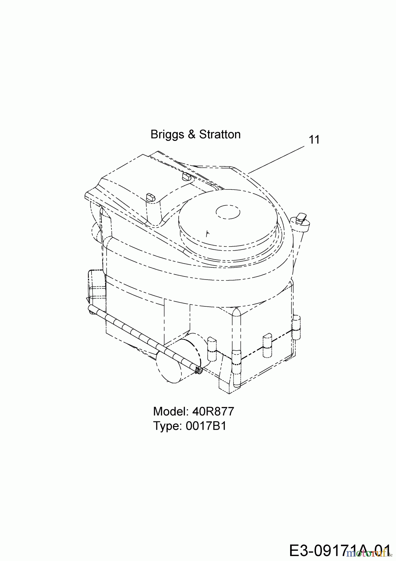  MTD Lawn tractors 20/42 13BT77KS308  (2015) Engine Briggs & Stratton