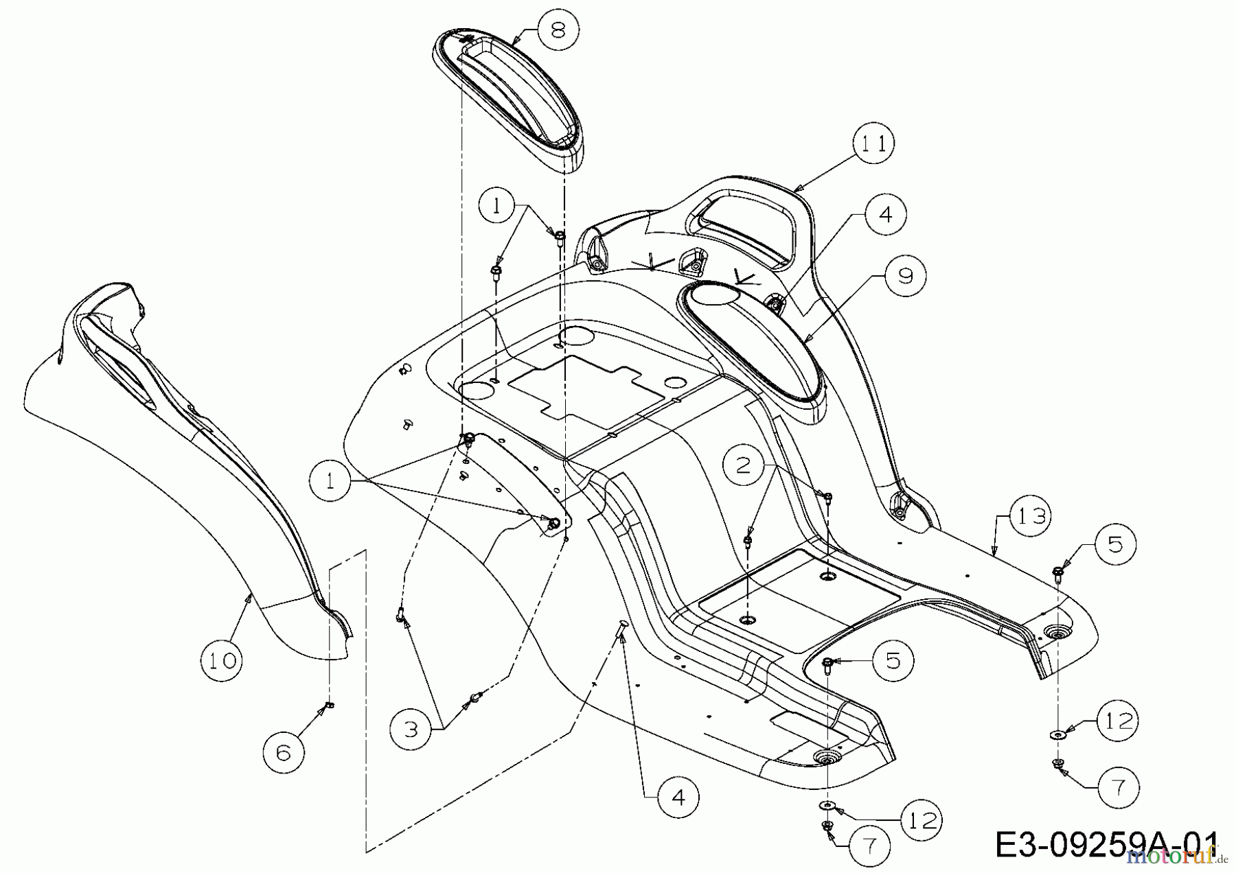  Troy-Bilt Garden tractors TB 2654 14AR94KK066  (2015) Fender