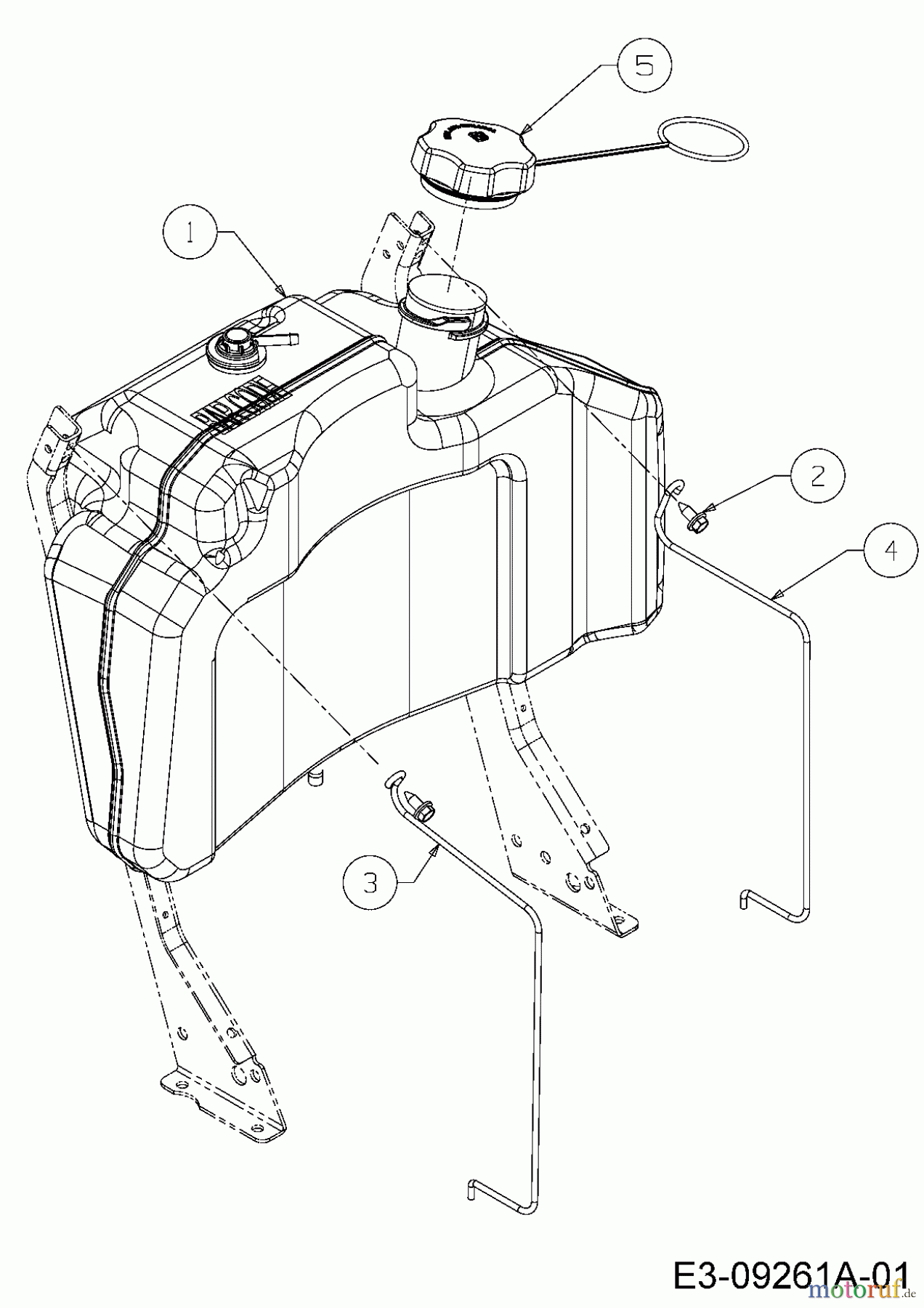  Troy-Bilt Garden tractors TB 2654 14AR94KK066  (2015) Fuel tank