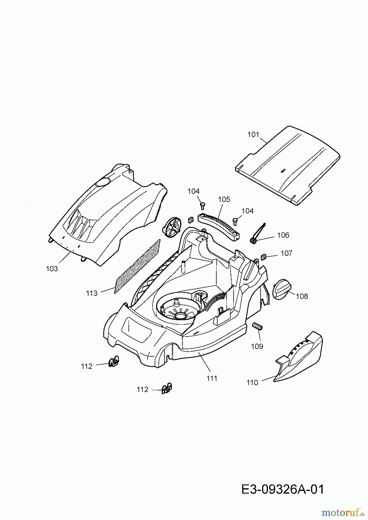  Wolf-Garten Electric mower 537 E 18AWG1H-613  (2012) Deck housing