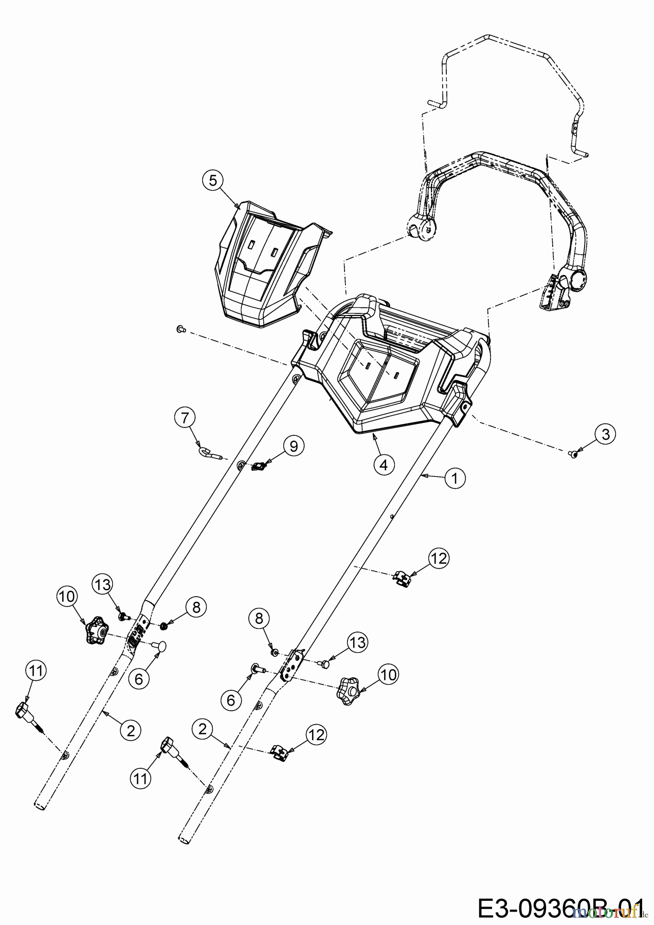  Cub Cadet Petrol mower self propelled SC 500 HW 12ABD22J710  (2016) Handle