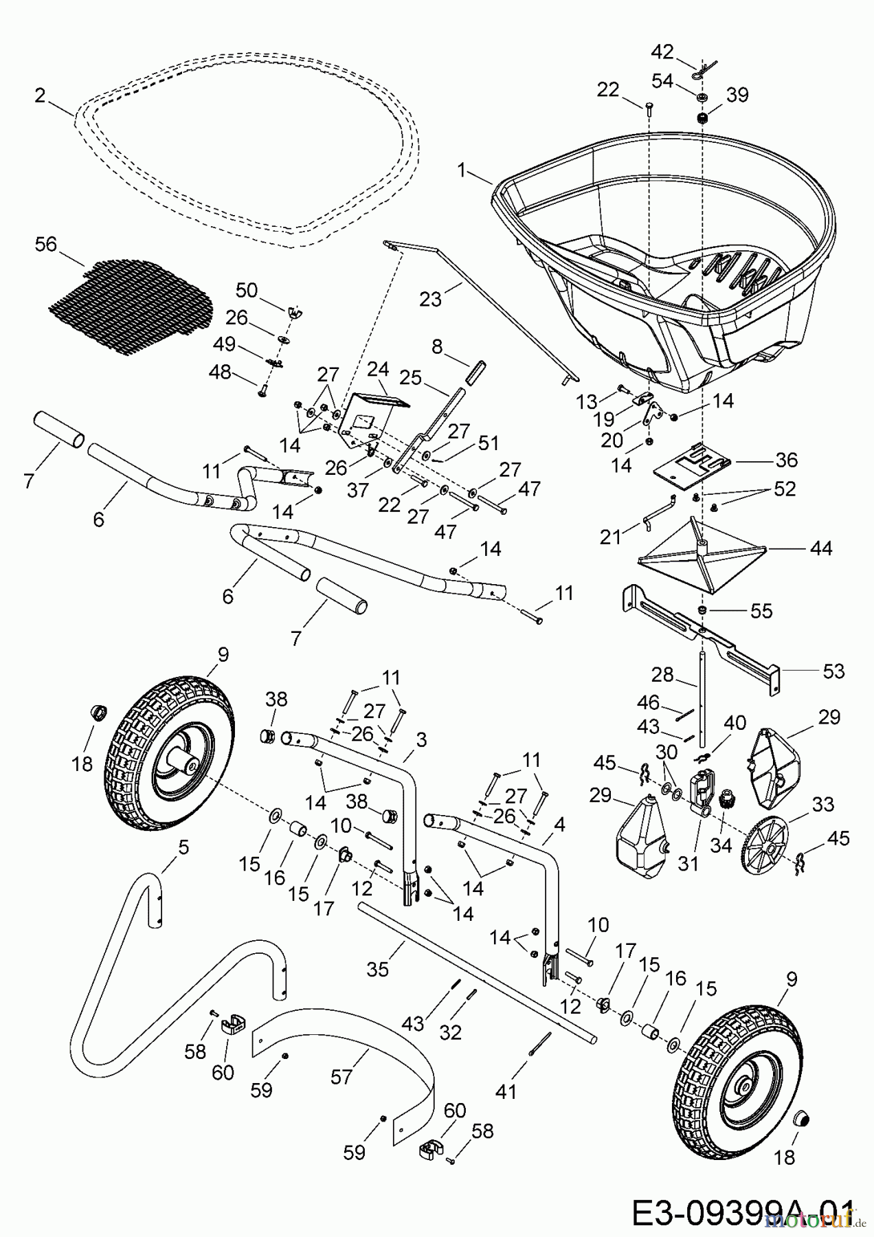  MTD Accessories Accessories hand held machines Spreader 45-0502  (196-063-000) 196-063-000  (2015) Basic machine