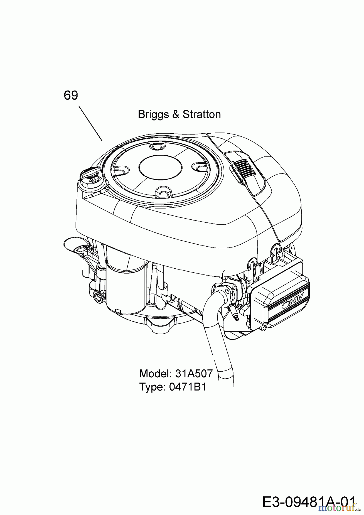  Raiffeisen Lawn tractors RMS 7145-96 T 13AM777F628  (2009) Engine B&S