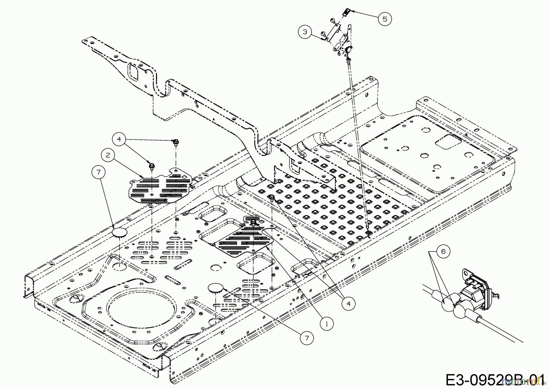  MTD Zero Turn Z 170 DH 17AMCACS678  (2017) Bracket plates frame