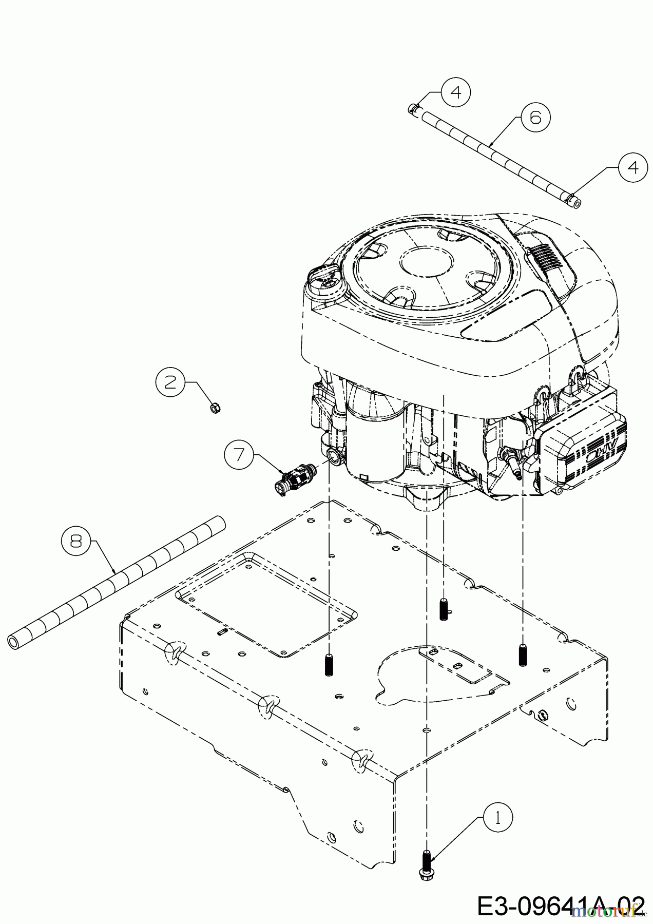  Cub Cadet Petrol mower self propelled Wide Cut E 12AE764U603  (2016) Engine accessories