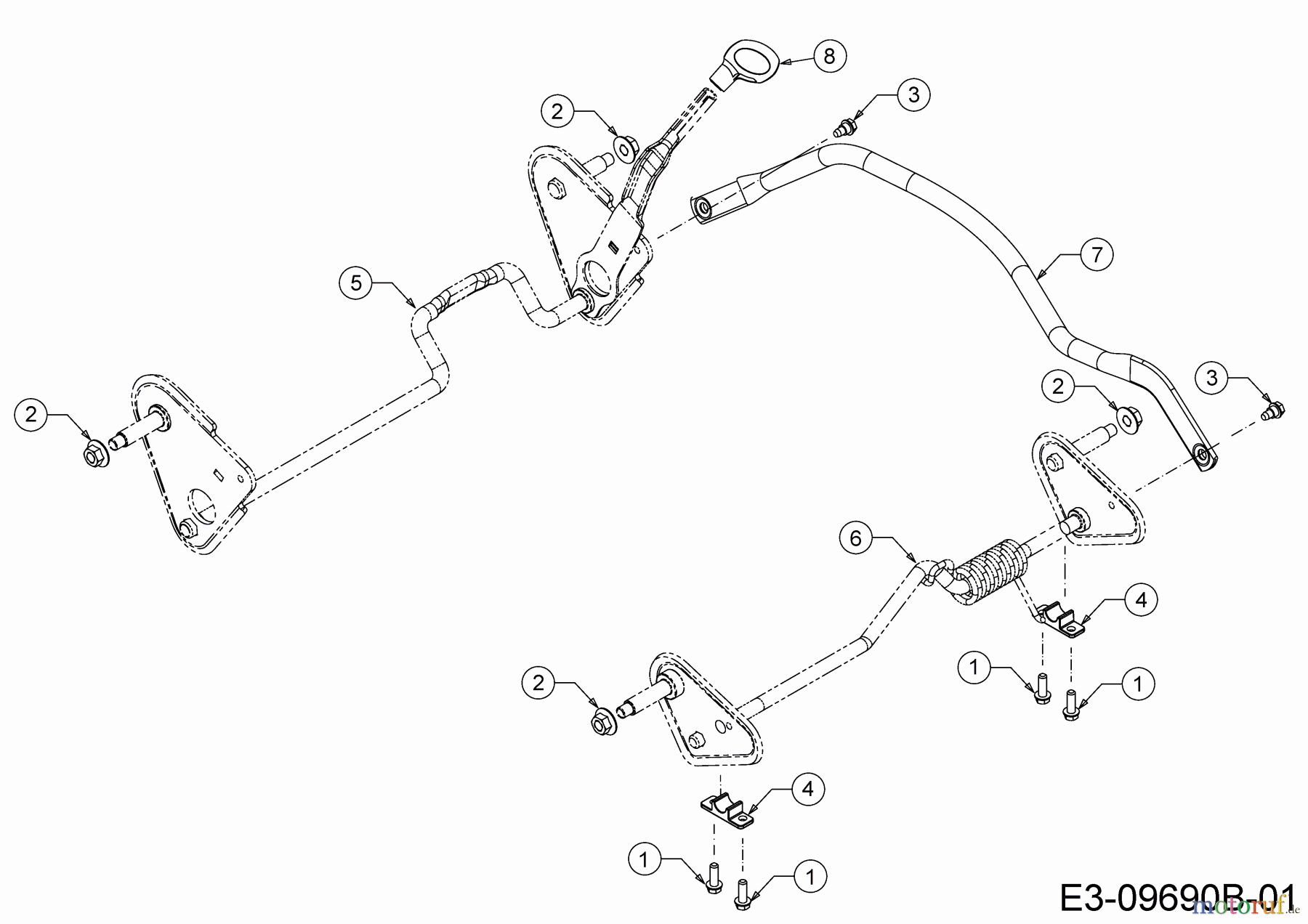  Cub Cadet Petrol mower LM 1 DP 53 11B-PTKC603  (2017) Front axle support, Axles, Height adjustment