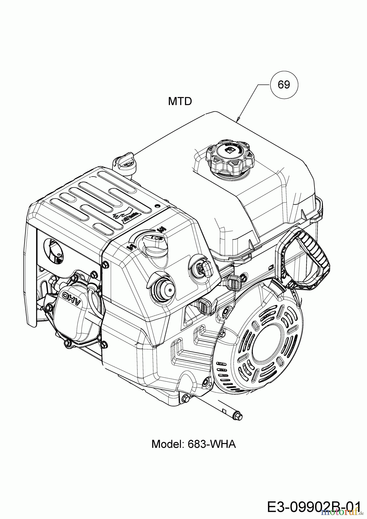  MTD Snow throwers Optima ME 76 31AY55T5678  (2018) Engine MTD