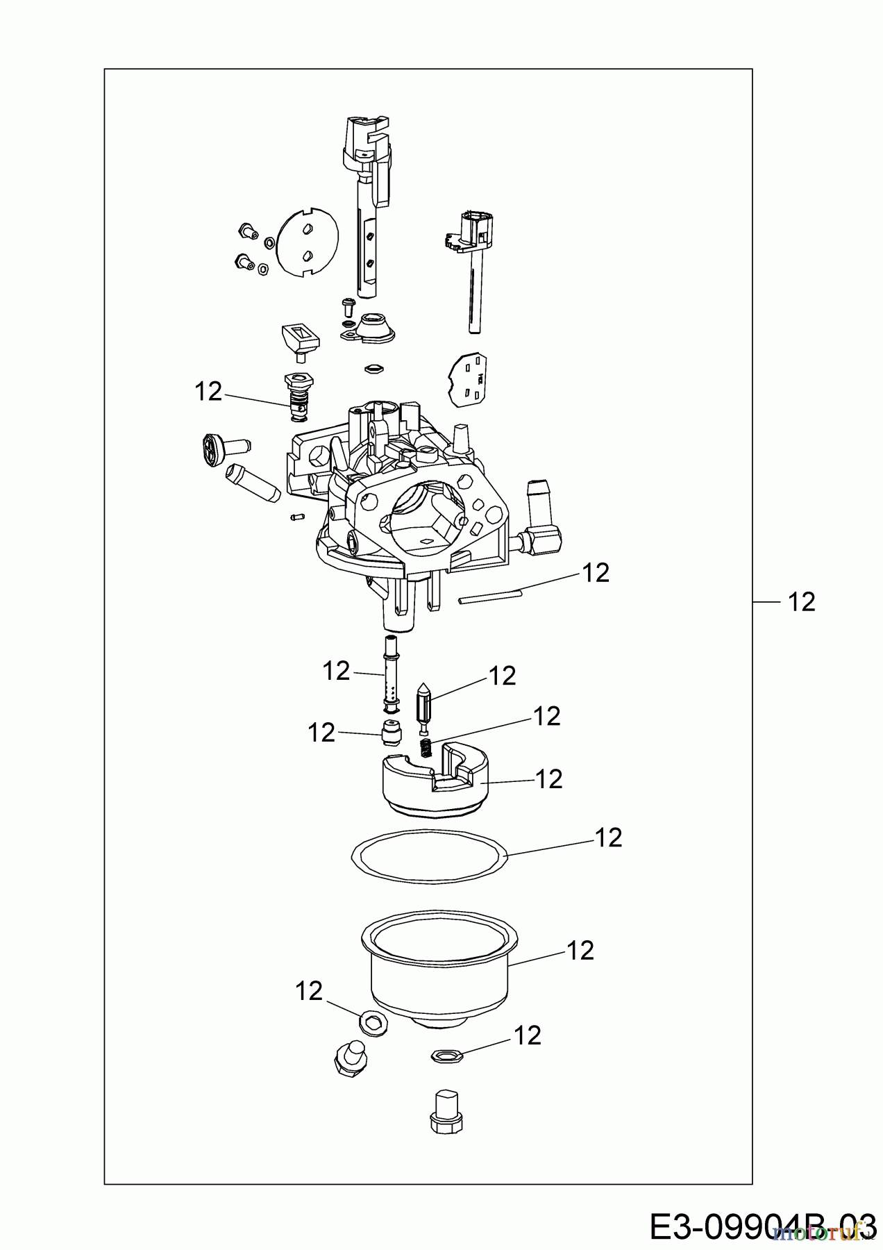  MTD-Engines Horizontal 683-WHA 752Z683-WHA  (2019) Repair kit carburetor