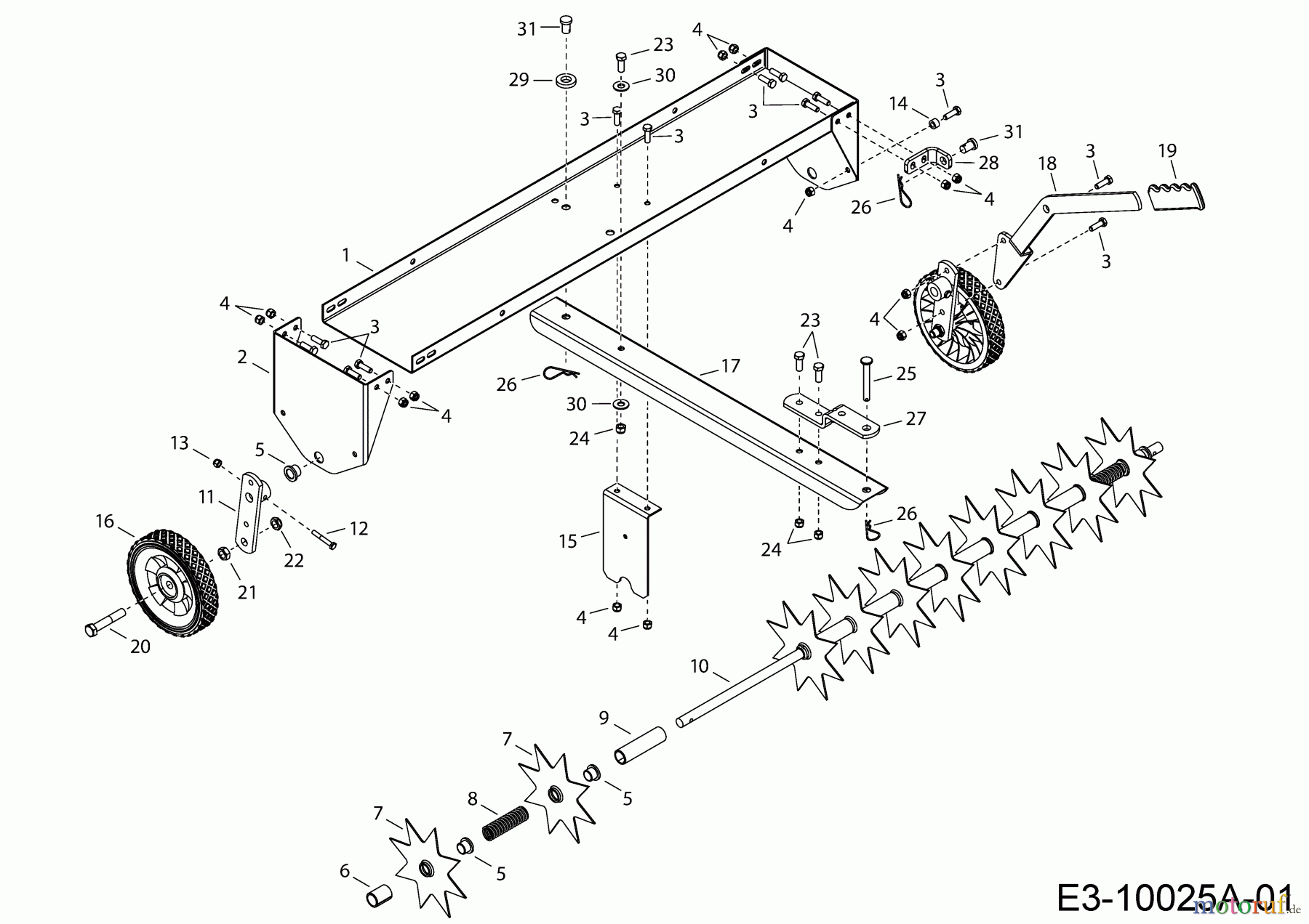  MTD Accessories Accessories garden and lawn tractors Groomer 45-0525  (190-224C000) 190-224C000  (2018) Basic machine