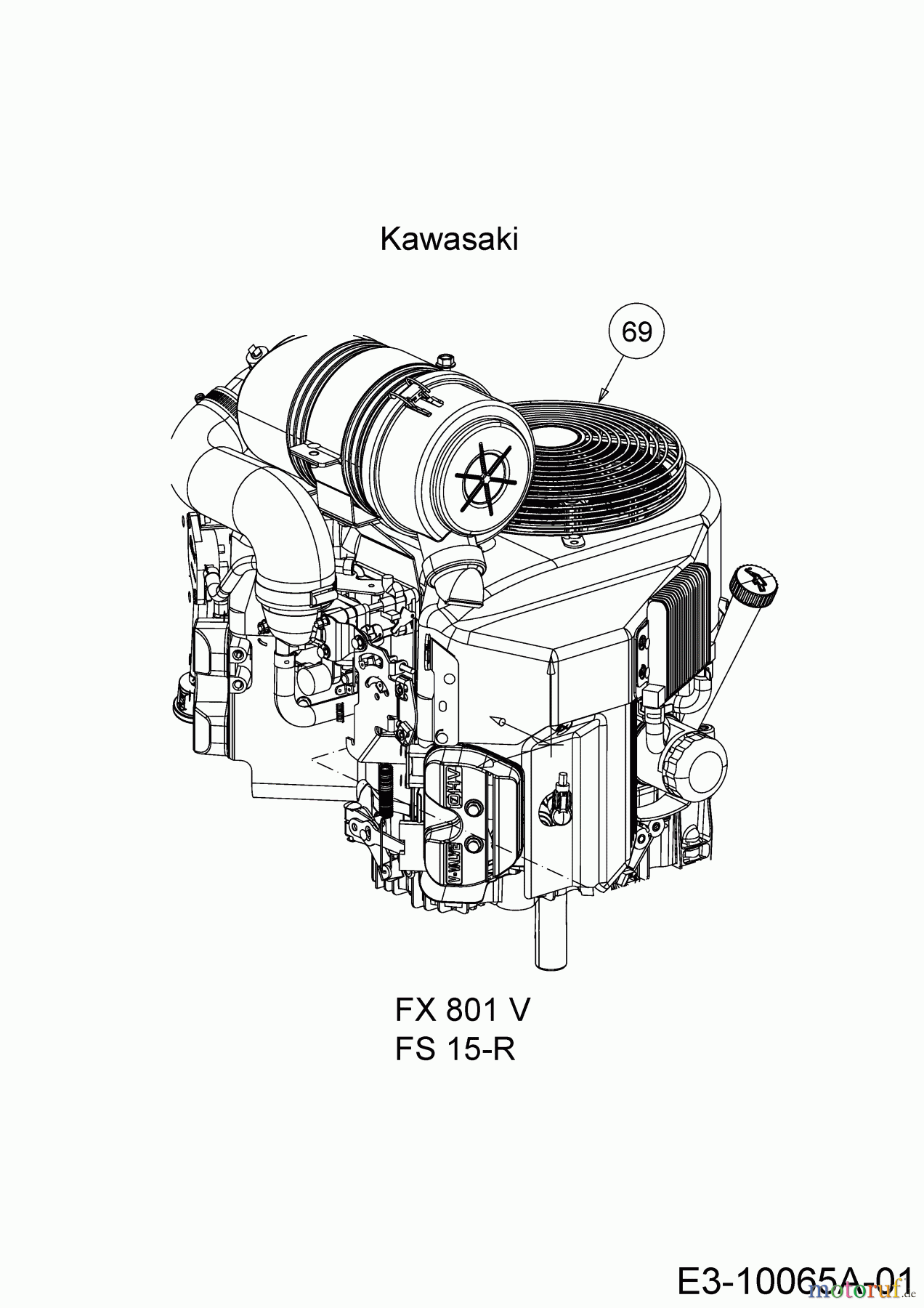  Cub Cadet Zero Turn Z 5 Pro Series 60 53RIHJUV603  (2017) Engine Kawasaki