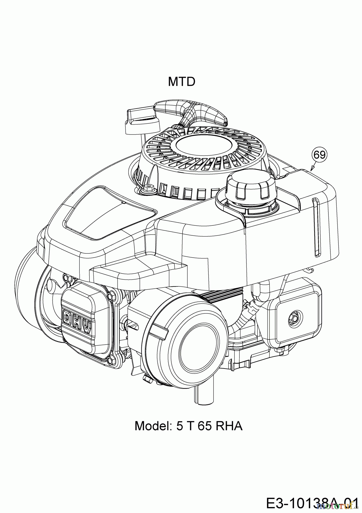  WOLF-Garten Expert Petrol mower Expert 420 11B-LUSC650   (2018) Engine MTD
