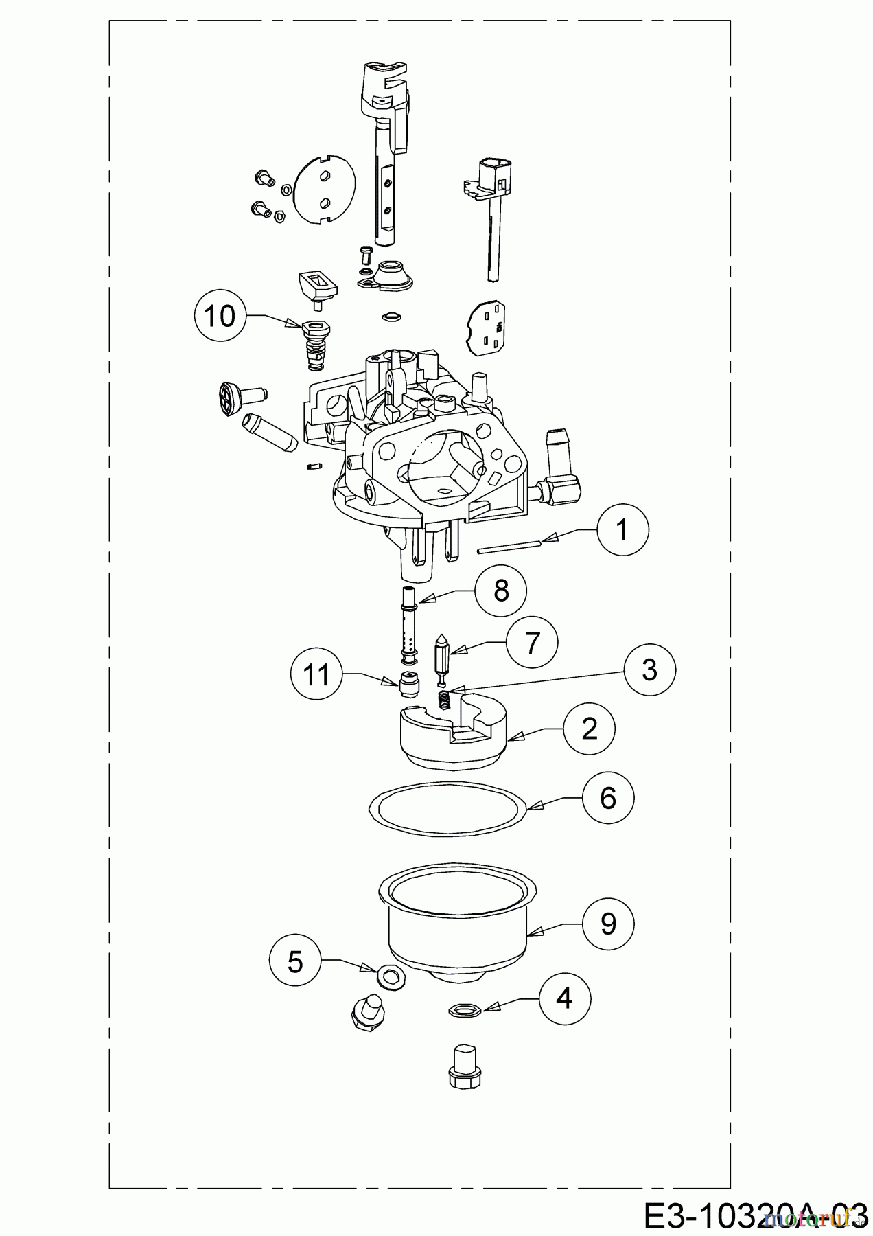  MTD-Engines Horizontal 690-WHA 752Z690-WHA  (2019) Repairparts carburetor