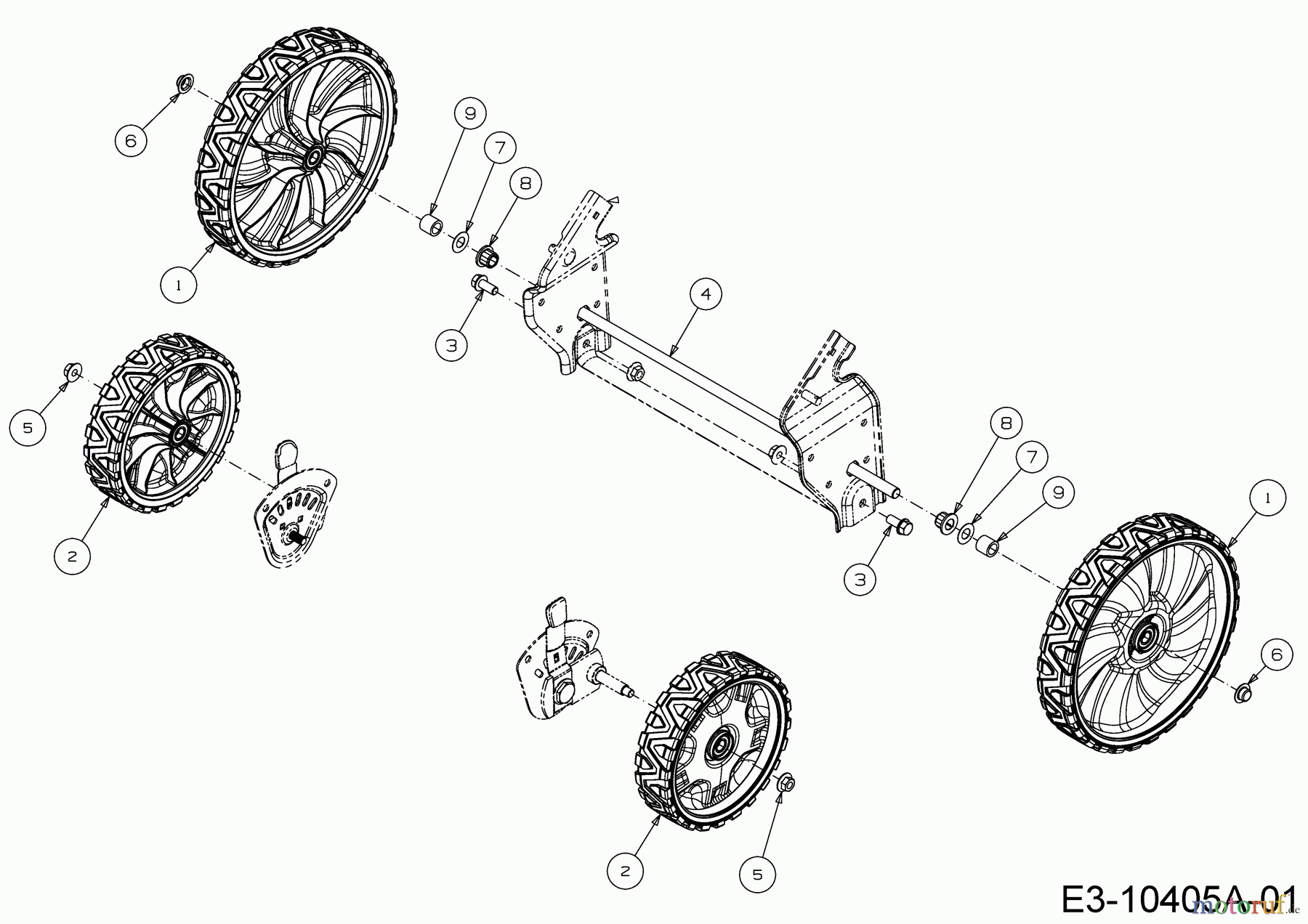  Cub Cadet Chipper shredders vac CSV 050 24B-05MP710  (2017) Wheels