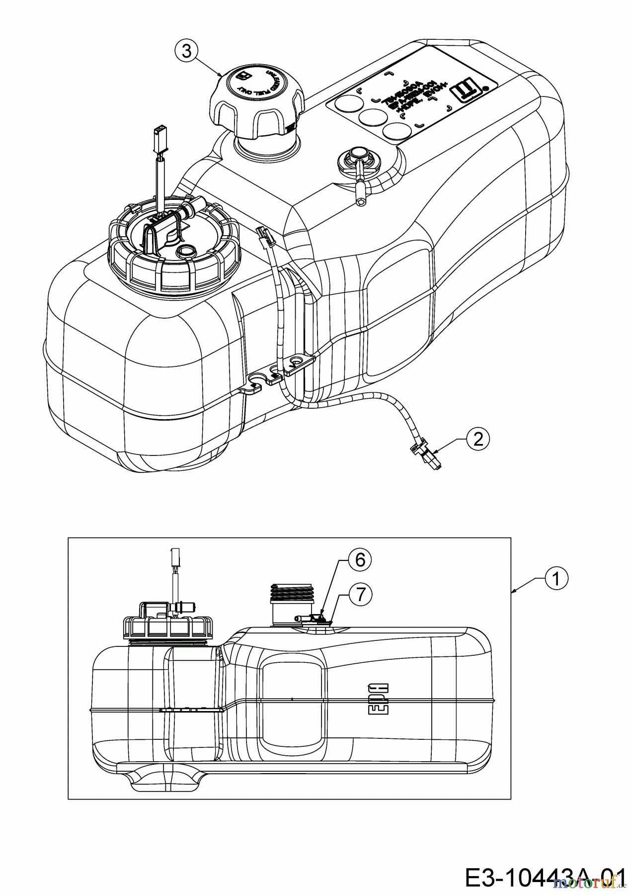  Cub Cadet Zero Turn XZ2 117I 17AWCBYT603  (2018) Fuel tank