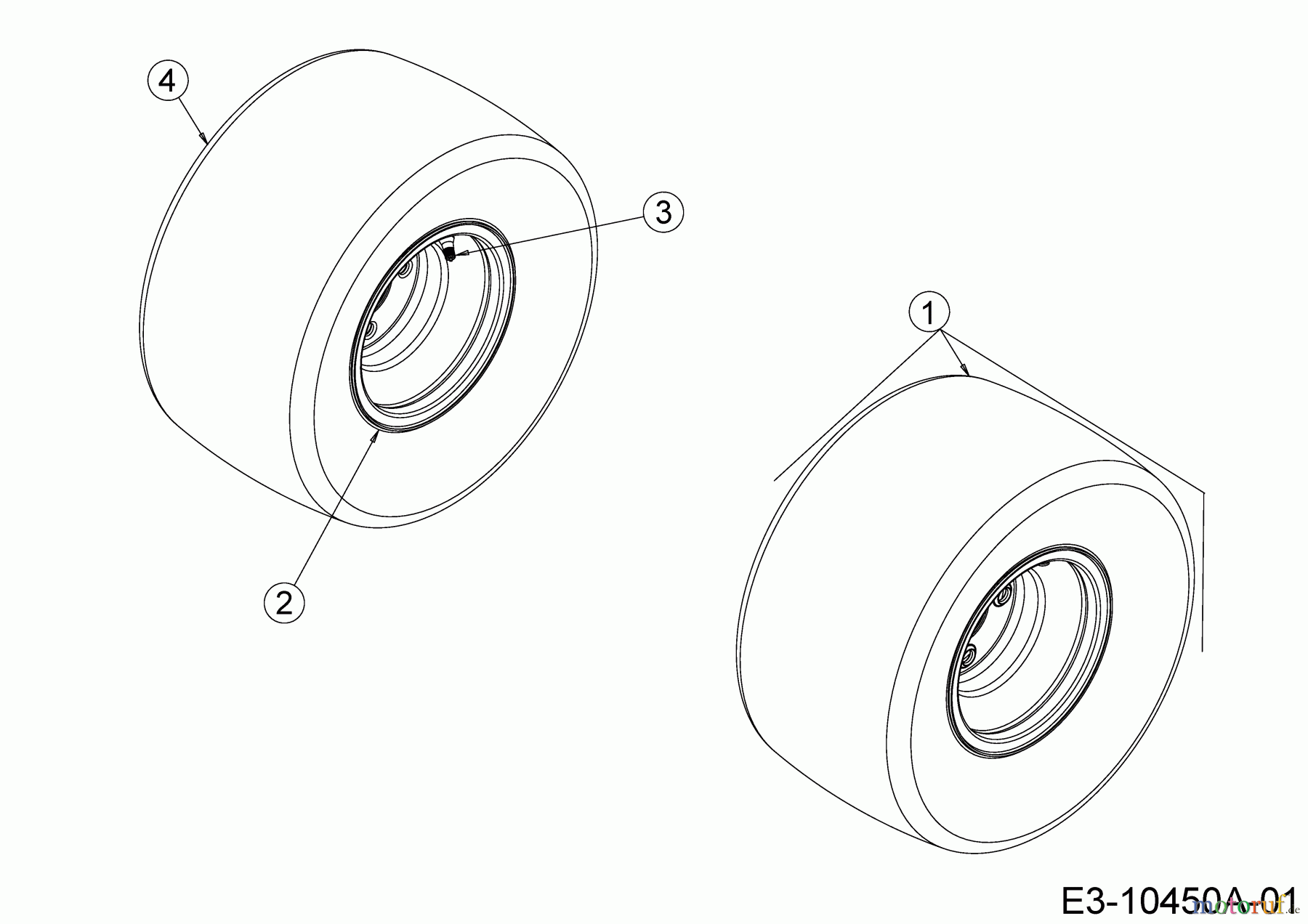  Cub Cadet Zero Turn XZ1 137 17CICACW603  (2018) Rear wheels 18x9.5