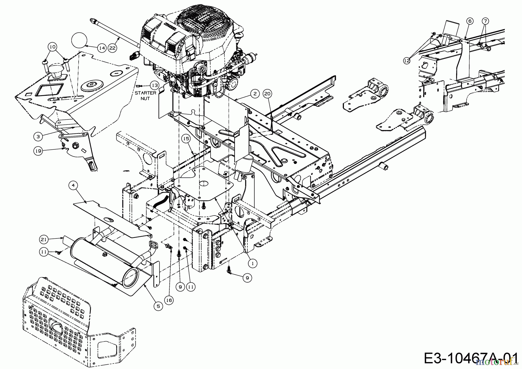  Cub Cadet Zero Turn Z1 122 53RWEHRF603  (2018) Throttle cable, Engine accessories