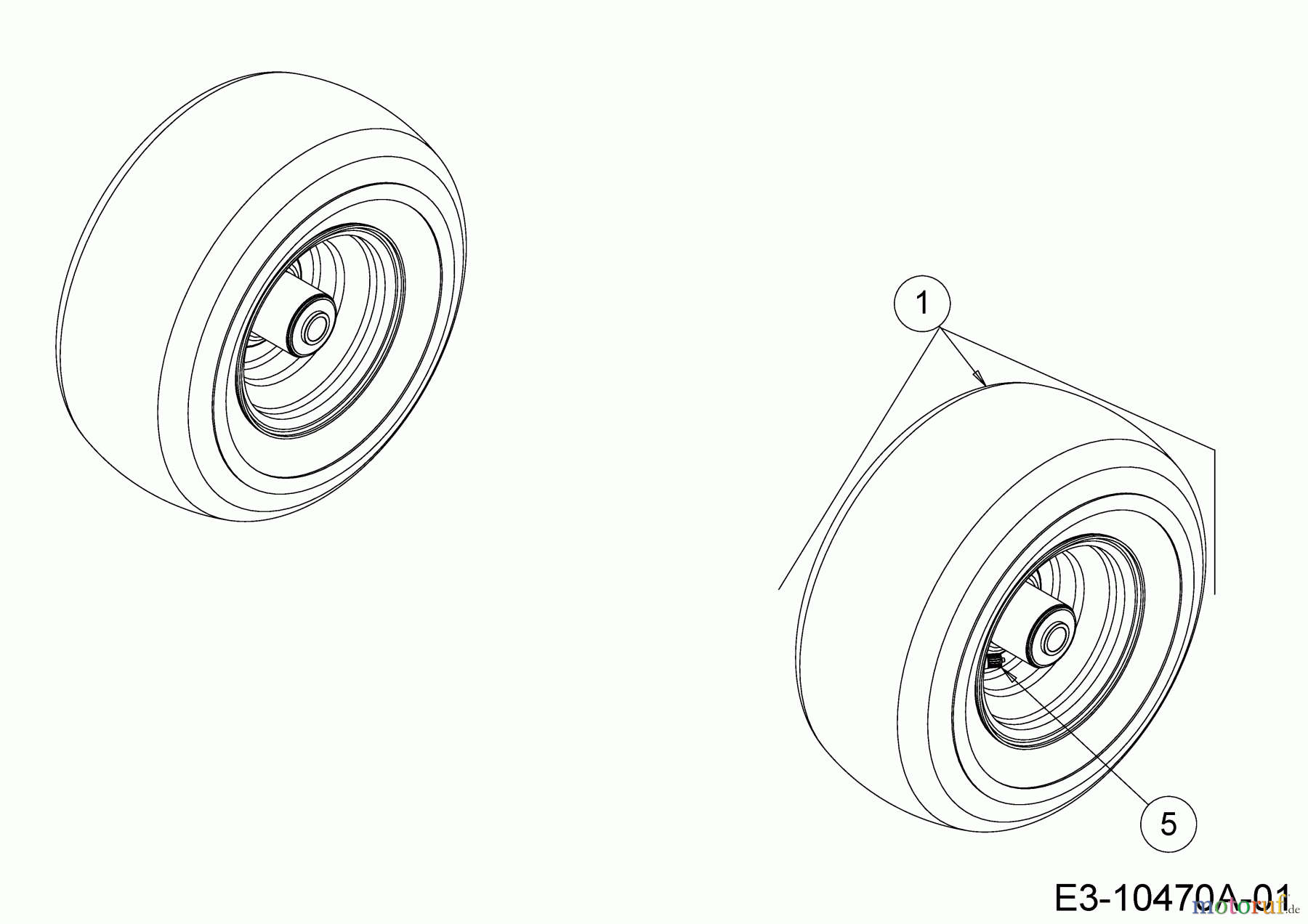  Cub Cadet Zero Turn Z1 122 53AWEHRF603  (2018) Front wheels 13x6.5