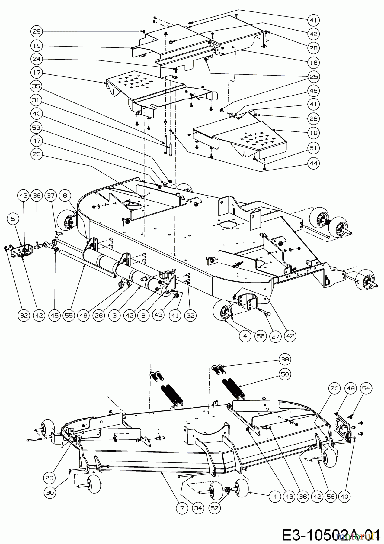  Cub Cadet Zero Turn Z7 183 53AIHKUY603  (2018) Covers mowing deck