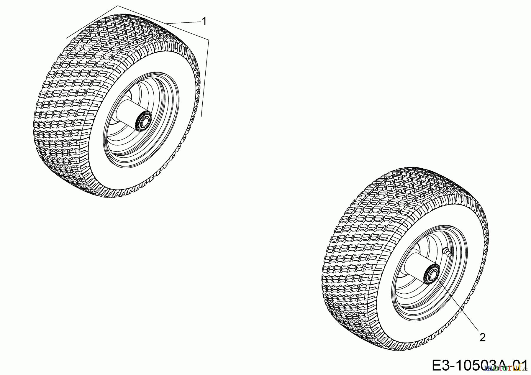  Cub Cadet Zero Turn Z7 183 53RIHKUY603  (2018) Front wheels 16x6.5