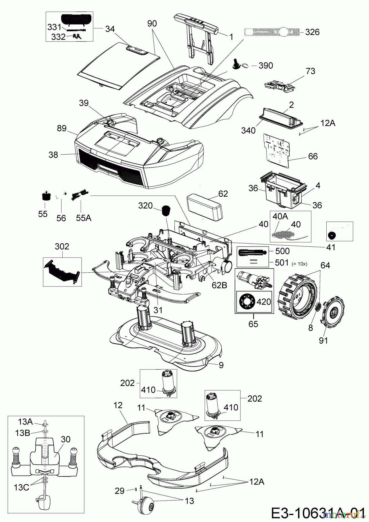  Cub Cadet Robotic lawn mower XR3 4000 22ASDAED603  (2018) Basic machine