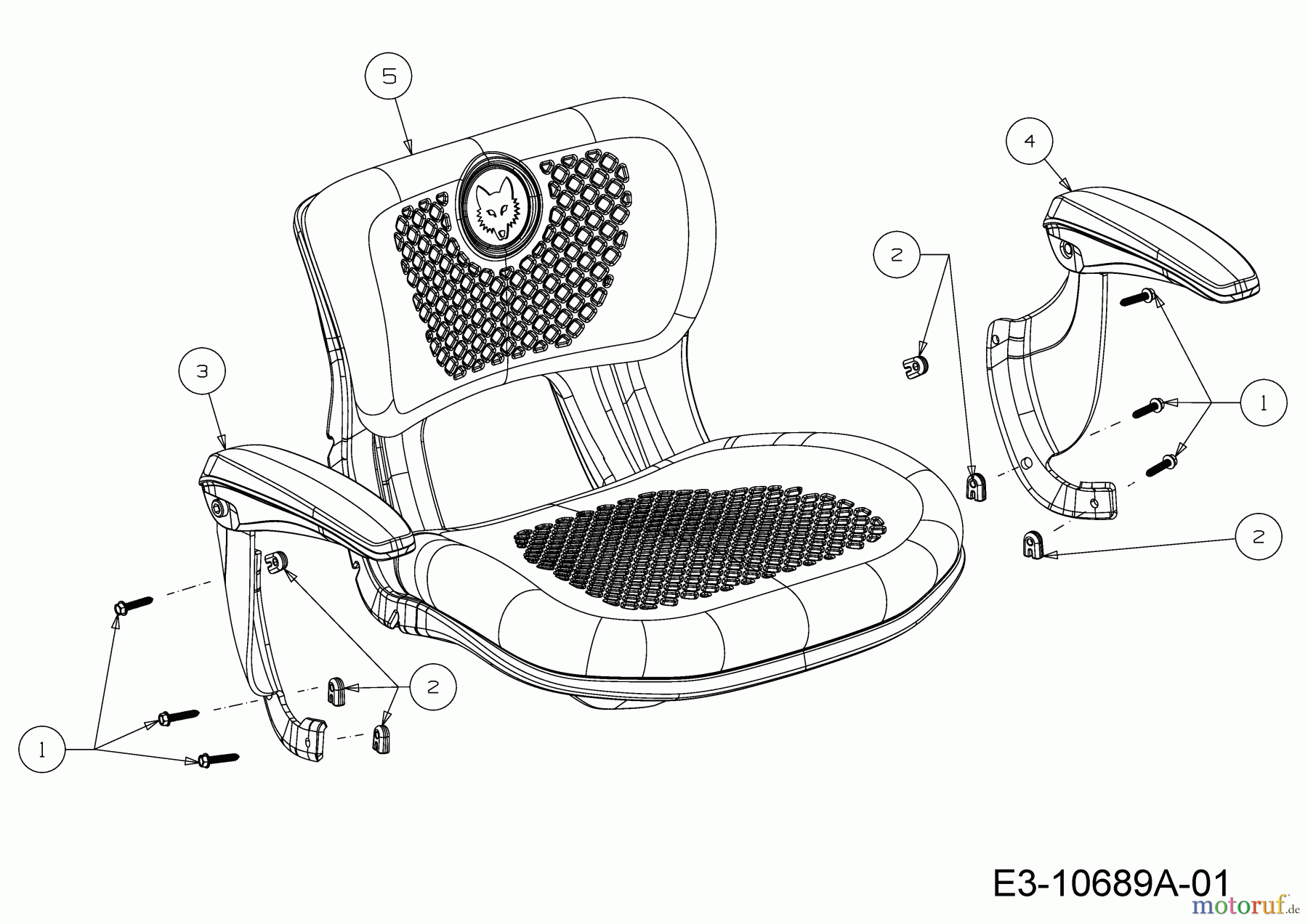  WOLF-Garten Expert Lawn tractors 95.180 H 13BTA1VB650  (2018) Seat