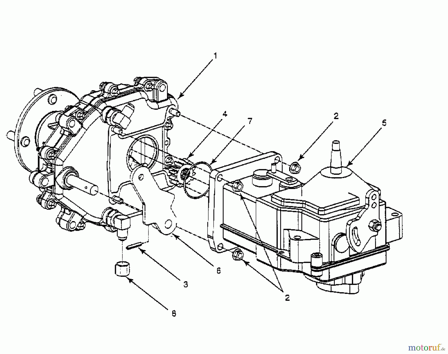  White Zero Turn 48-Z 53BA1A6M679  (1999) Gearbox, Hydrostatic gearbox