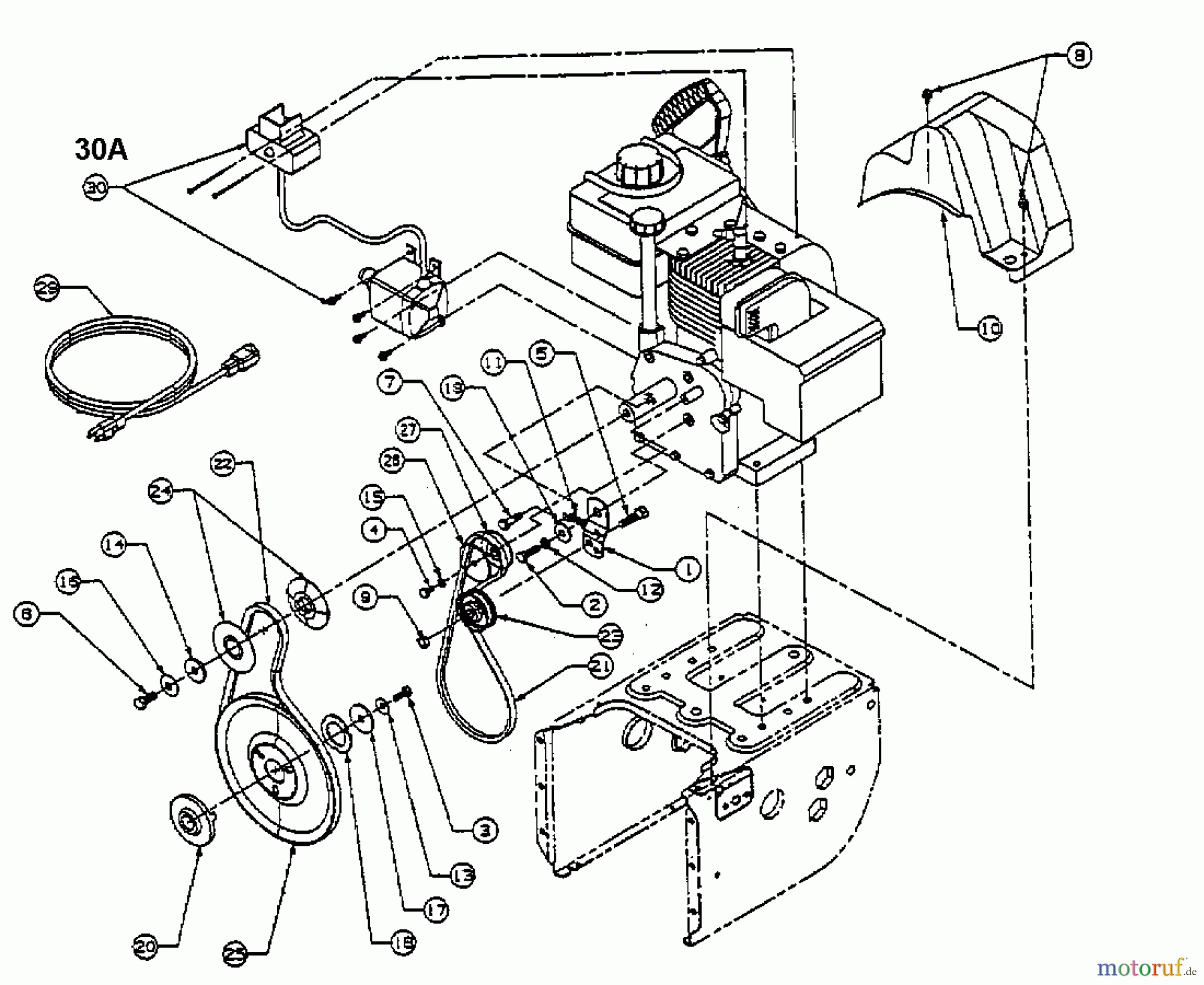  Yard-Man Snow throwers E 623 D 317E623D000 (1997) Drive system, Milling drive