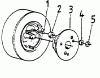 MTD Accessories Grass catcher for 30"/76cm rear discharge, 8 blades, Front weight 190-056-000 (2001) Spareparts Wheel weights