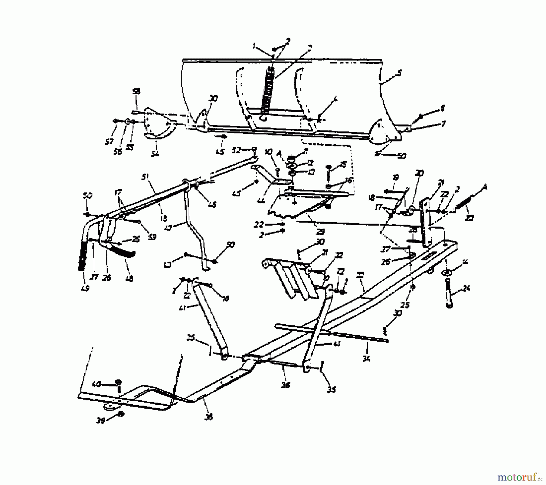  MTD Accessories Accessories garden and lawn tractors Snow blade for 800 series boxframe OEM-190-840  (1998) Basic machine