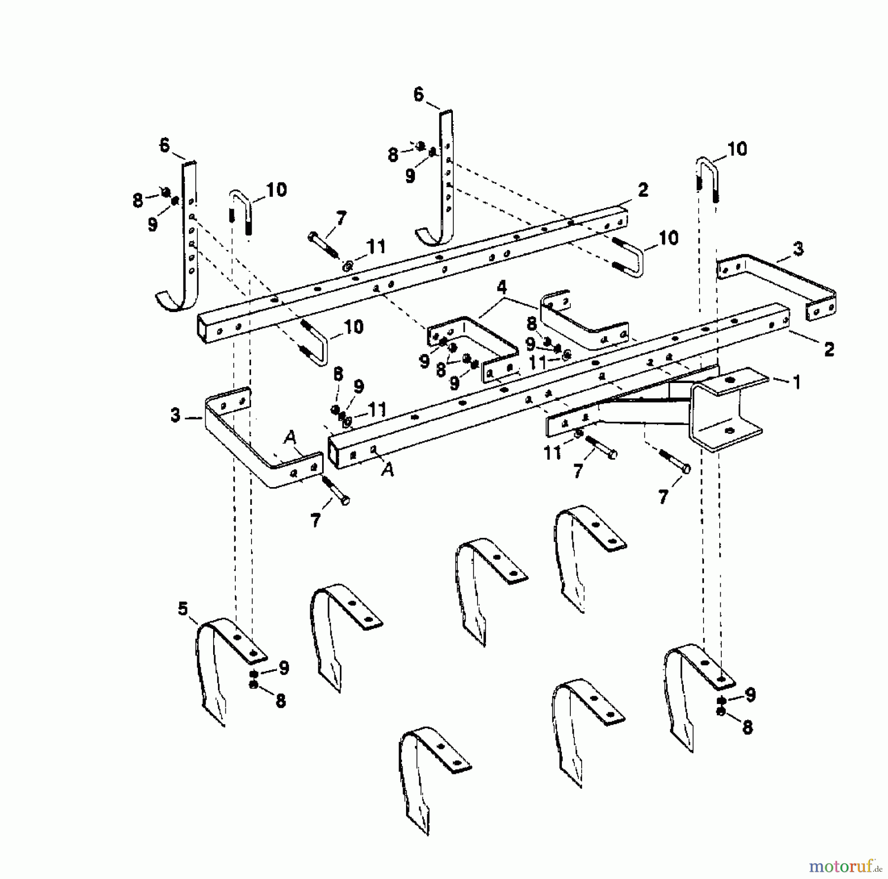  MTD Accessories Accessories garden and lawn tractors Cultivator 45-0264  (190-984-000) 190-984-000  (2002) Basic machine