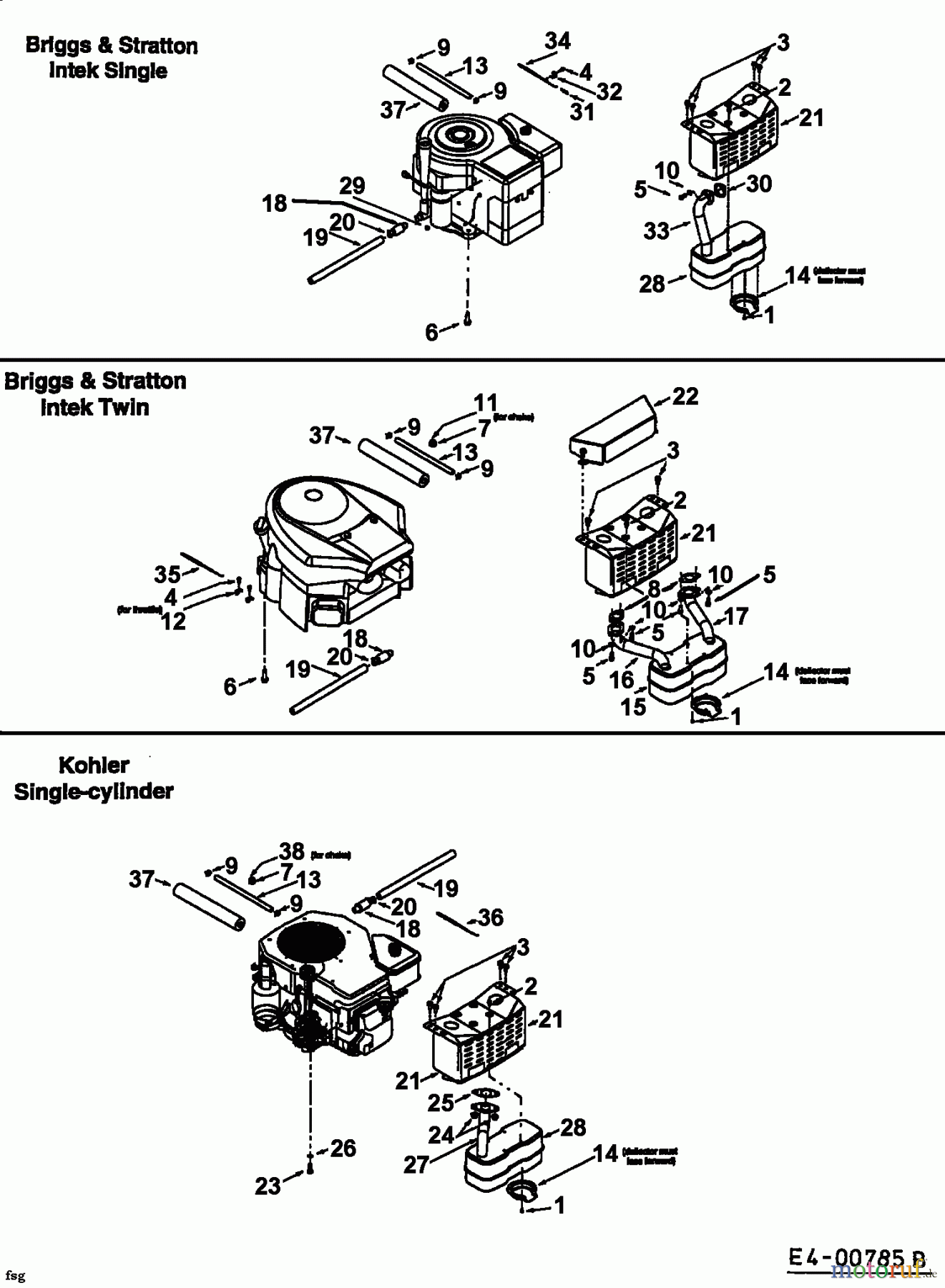  Yard-Man Lawn tractors AH 6180 13AT604H643  (2001) Engine accessories