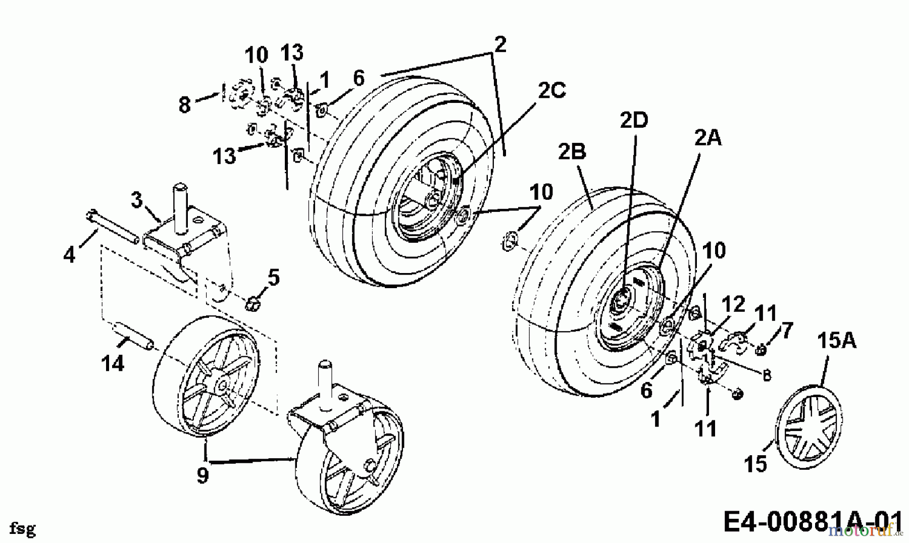  Gutbrod Leaf blower, Blower vac 202 24A-202B604  (1999) Wheels