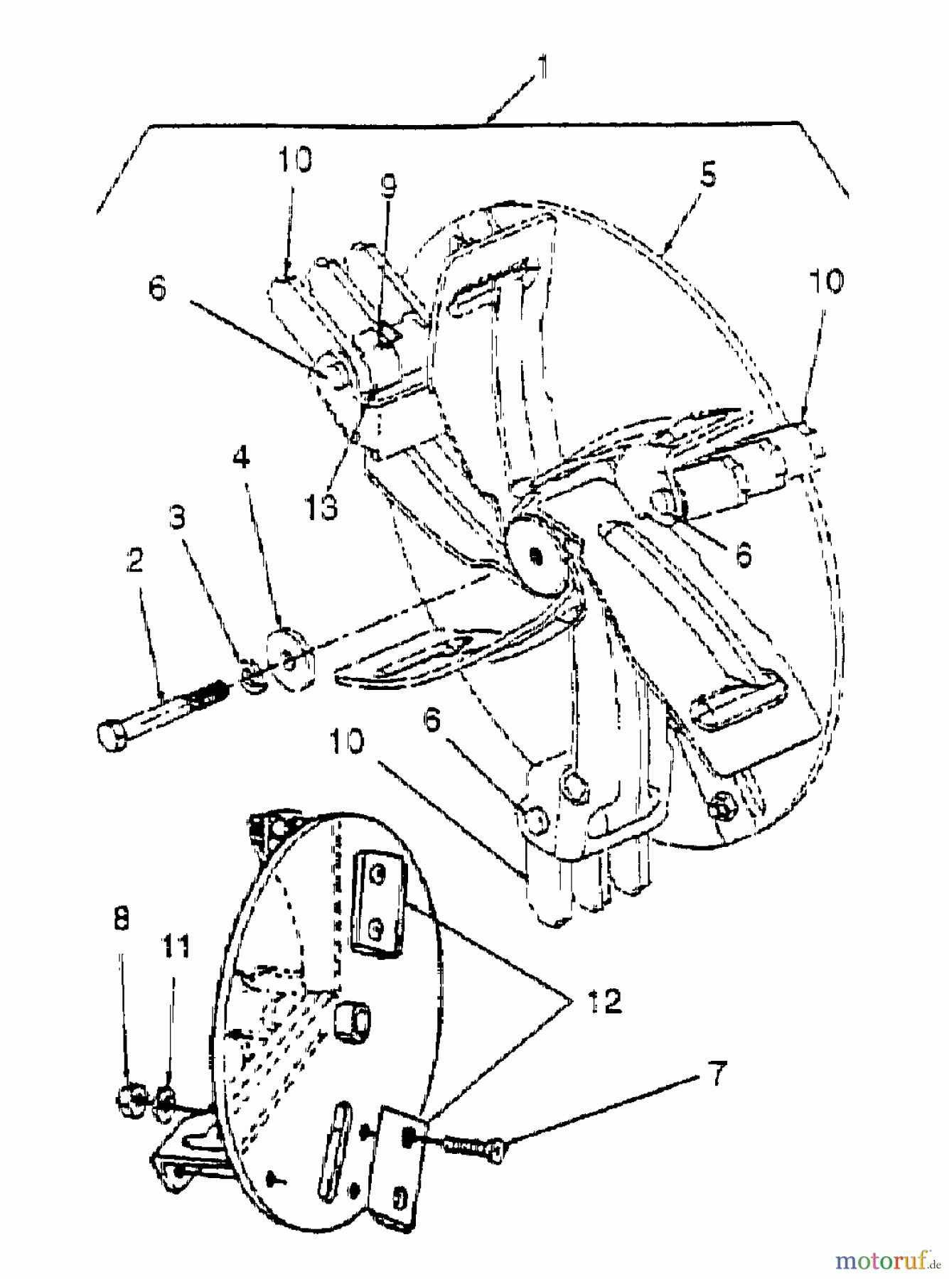  Gutbrod Leaf blower, Blower vac 203 B 24A-203B604  (1998) Impeller with blades