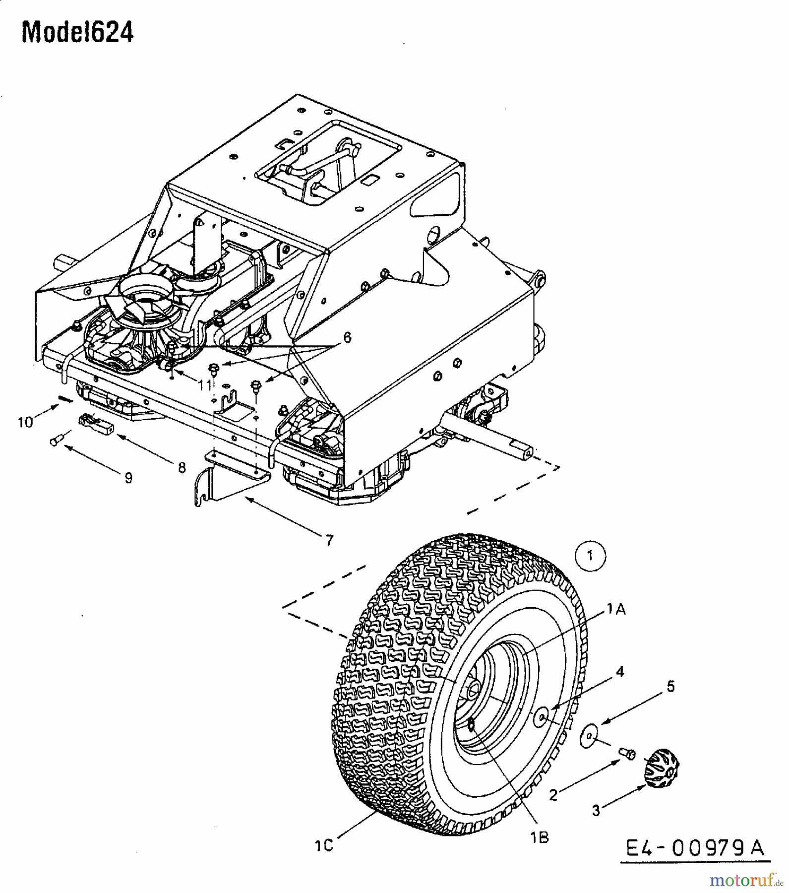  Yard-Man Lawn tractors ZG 6170 13AD624G643  (2001) Rear wheels 20.4x7