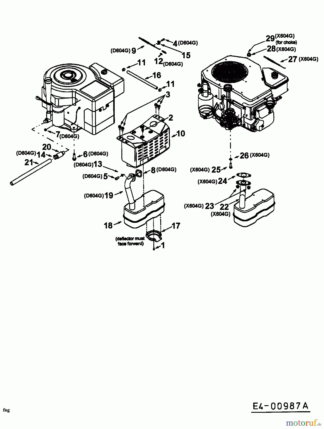  Yard-Man Lawn tractors AG 6145 13BP604G643  (2001) Engine accessories