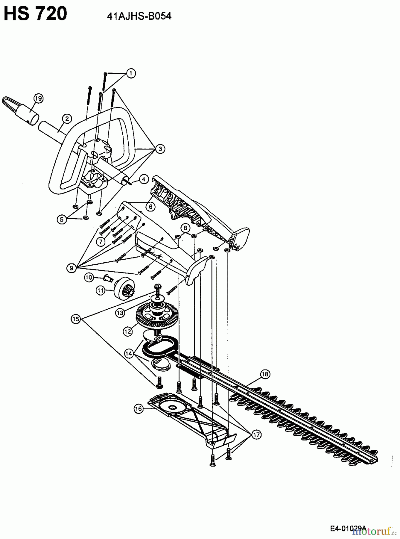  MTD Accessories Accessories Brush cutter, Trimmer Hedge shear HS 720 41AJHS-C954  (2006) Basic machine