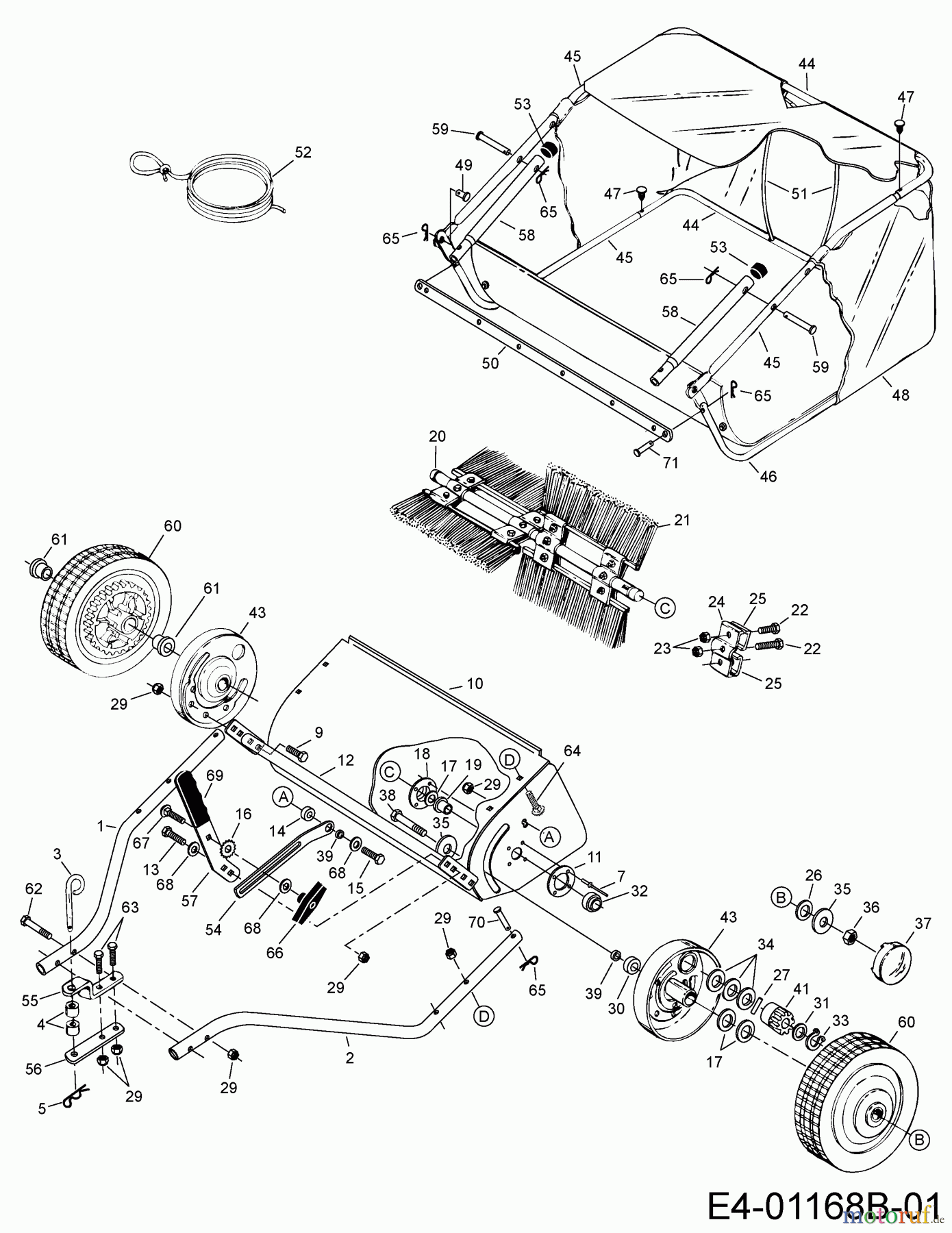  MTD Accessories Accessories garden and lawn tractors Sweeper 45-03311  (190-145A000) 190-145A000  (2008) Basic machine