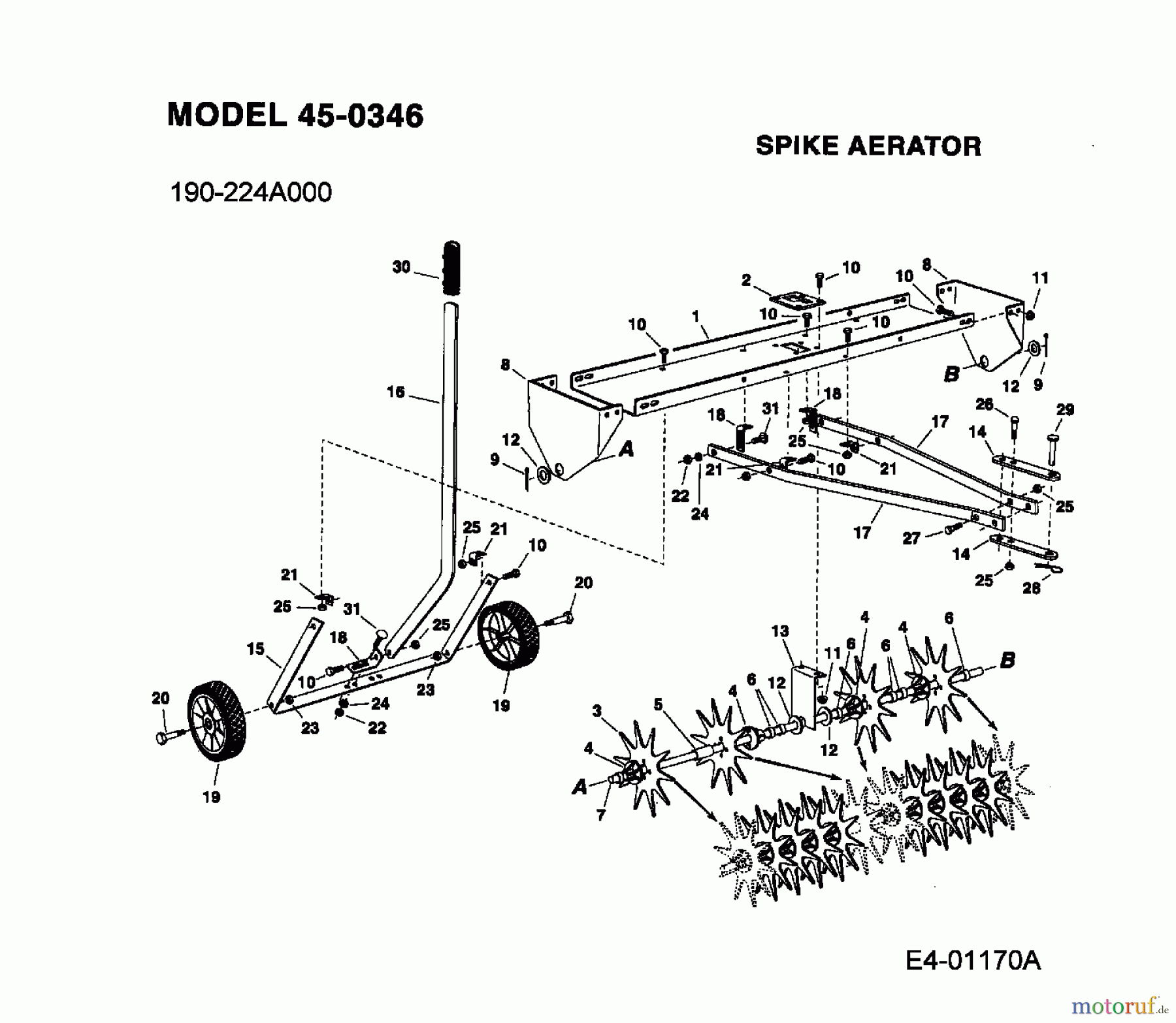  MTD Accessories Accessories garden and lawn tractors Groomer 45-0346  (190-224A000) 190-224A000  (2009) Basic machine