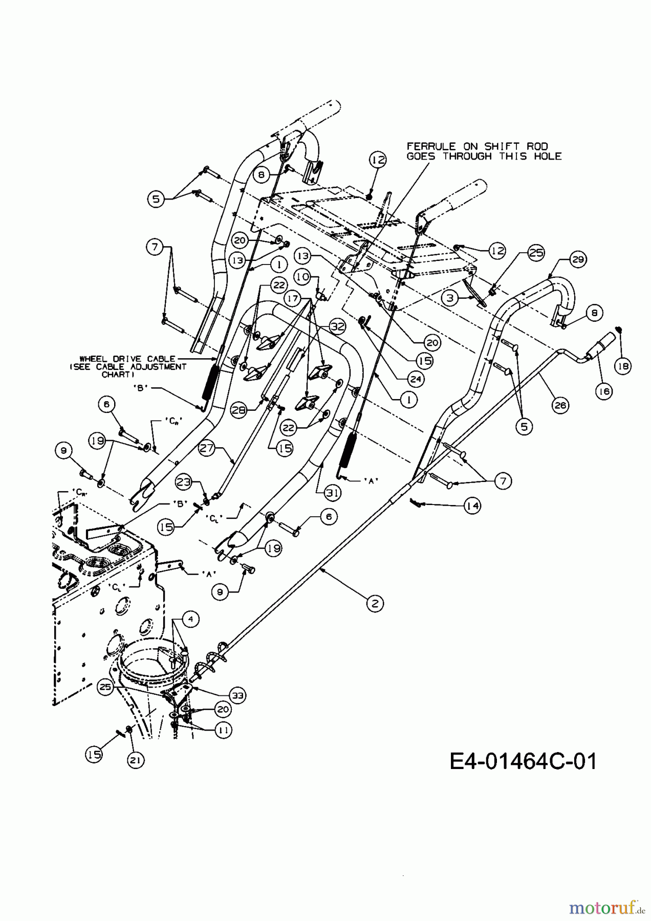  Cub Cadet Snow throwers 945 SWE 31AV9J3W603  (2009) Handle