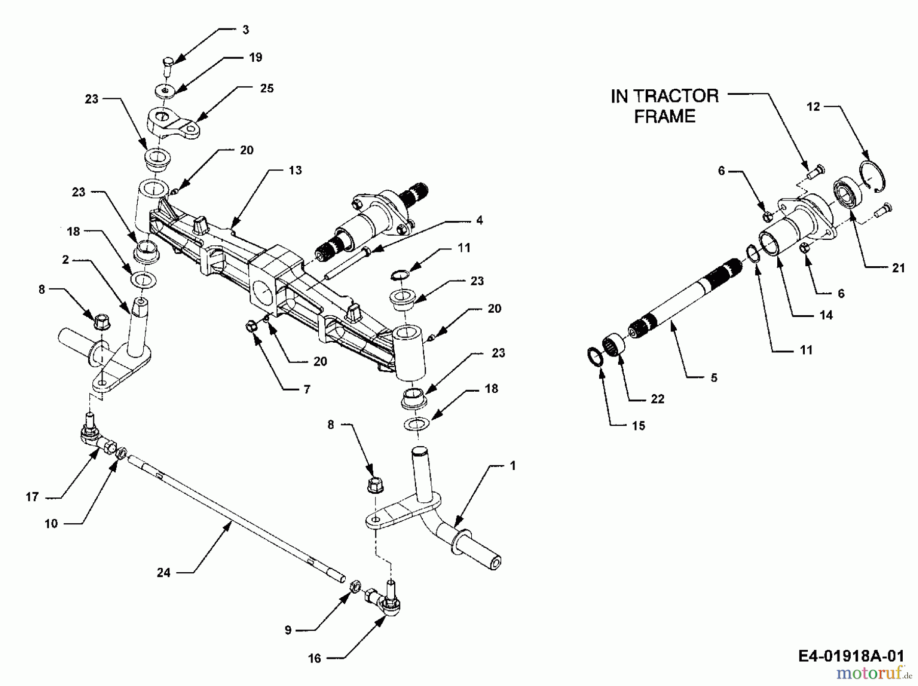  Cub Cadet Garden tractors HDS 3235 14B-692-603  (2006) Front axle