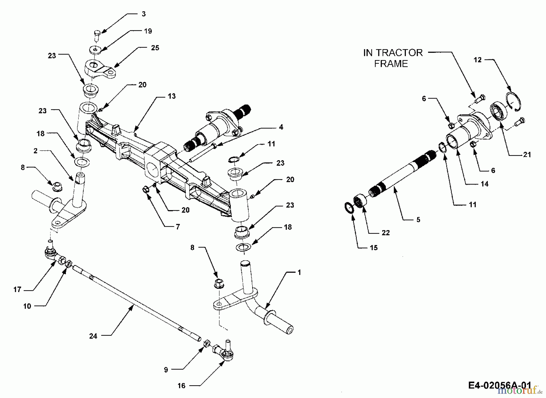  Cub Cadet Garden tractors HDS 3185 14A-665-603  (1999) Front axle