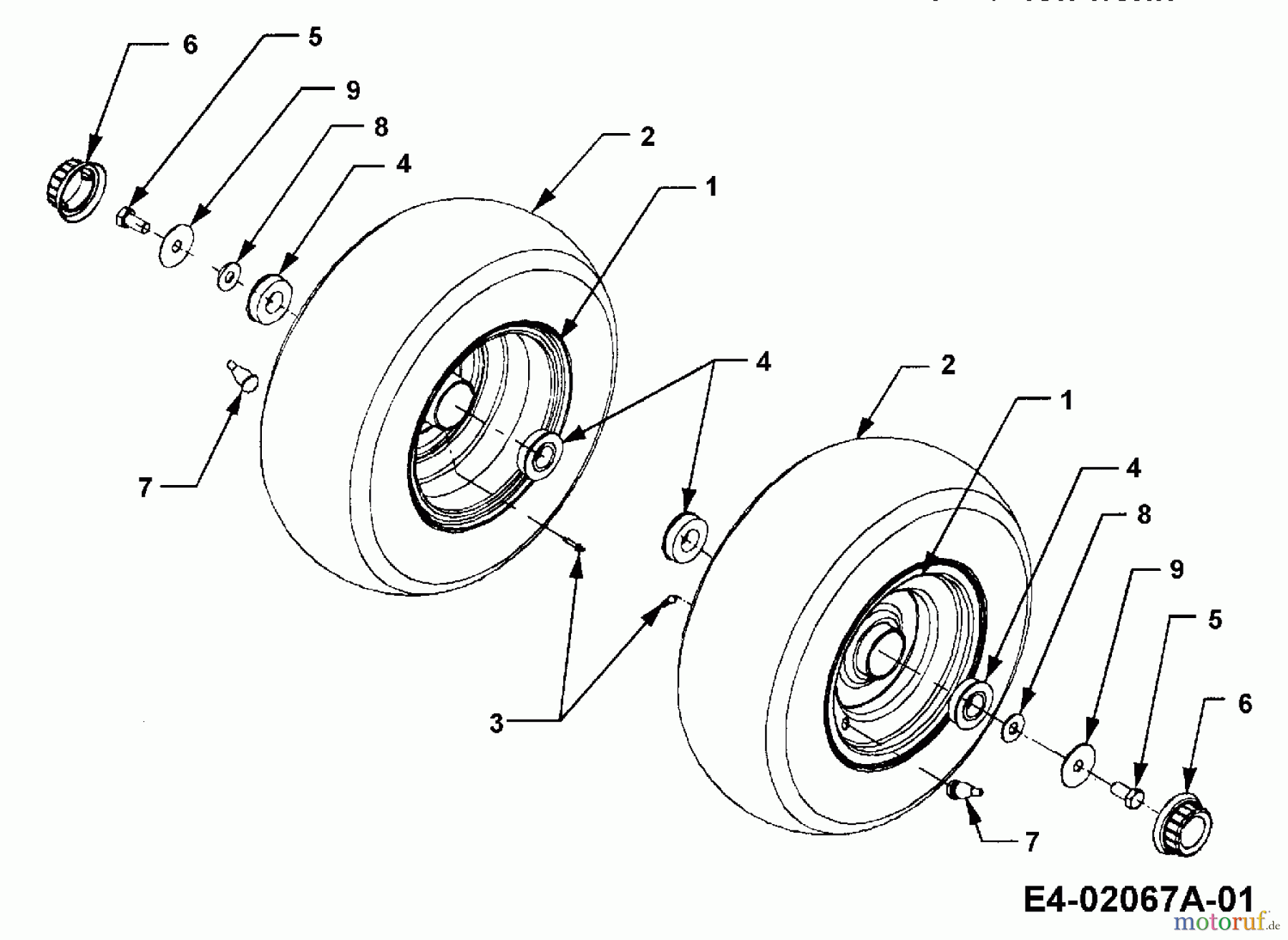  Cub Cadet Garden tractors HDS 3185 14A-665-603  (1999) Front wheels 16x7.5