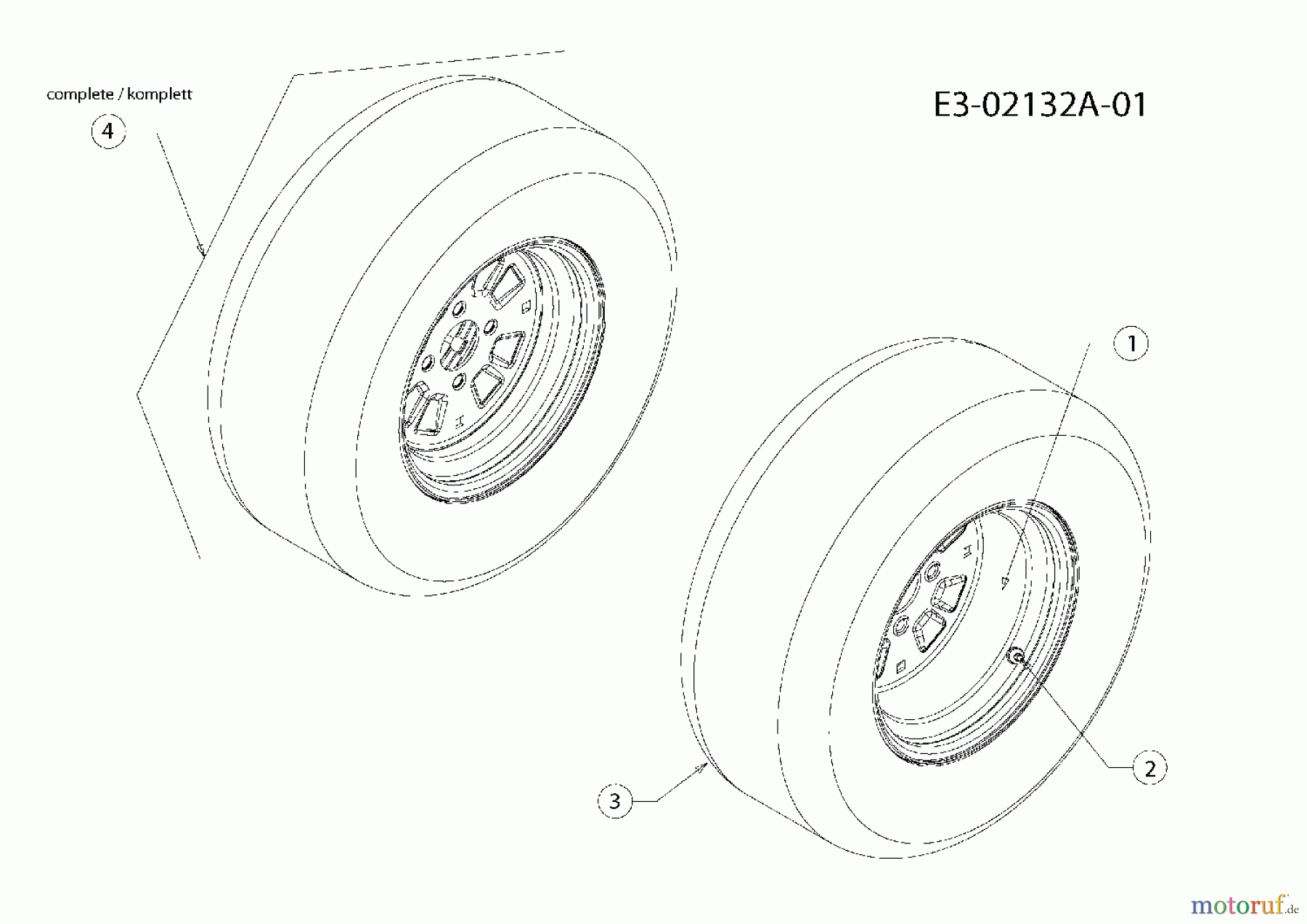  Cub Cadet Garden tractors HDS 2205 14A-2D7-603  (2008) Rear wheels