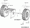 Cub Cadet 524 SWE 31AW53LR603 (2016) Spareparts Wheels