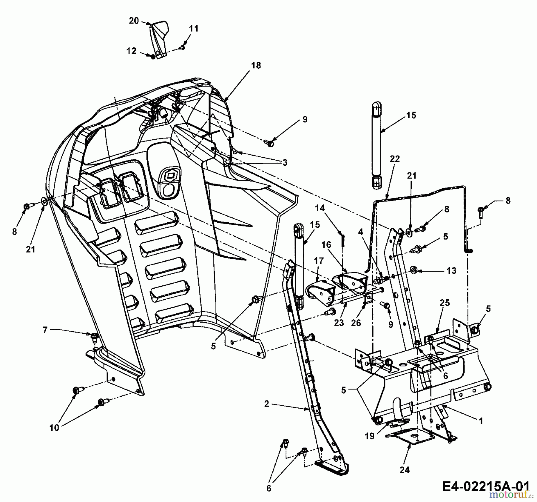  Cub Cadet Garden tractors GT 1223 14AP13CP603  (2005) Dashboard to 03.02.2005