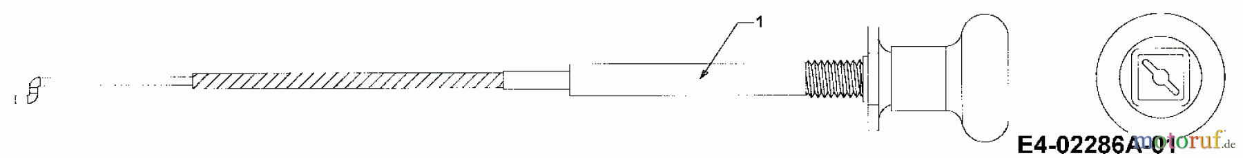  Cub Cadet Lawn tractors CC 1527 13AK11CG603  (2004) Choke control