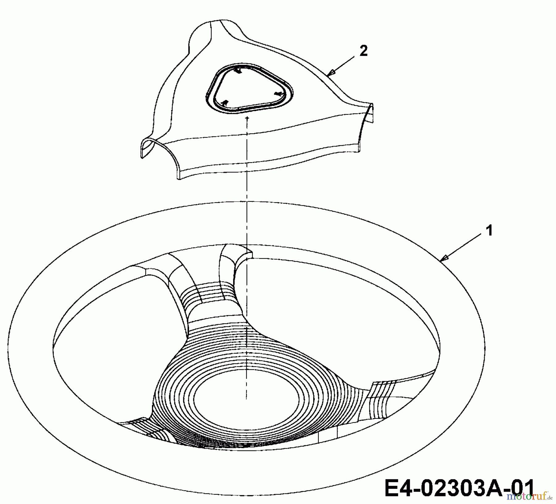  Cub Cadet Lawn tractors CC 1527 13A-241G603  (2003) Steering wheel