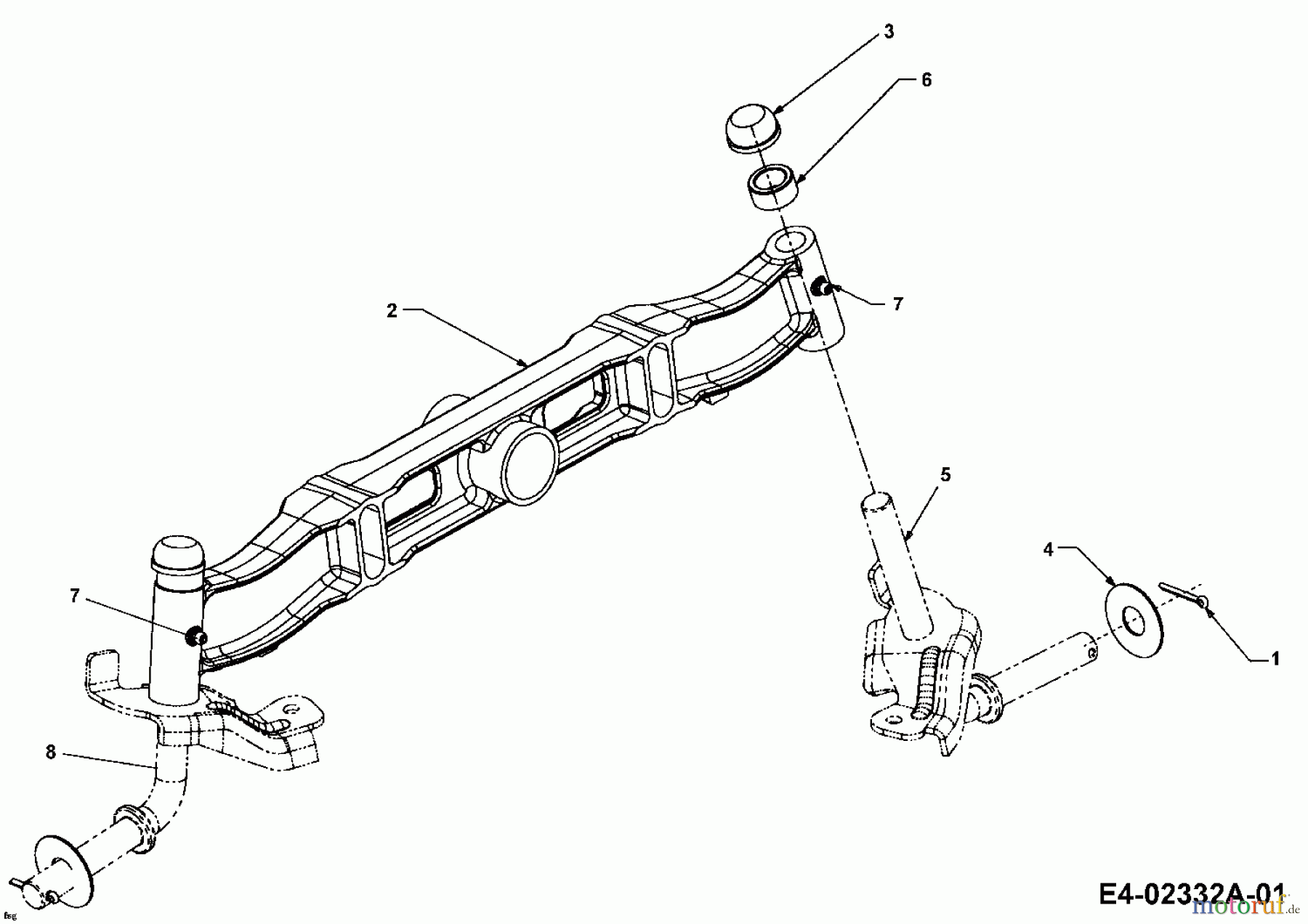  Cub Cadet Lawn tractors CC 1020 13AE11CG603  (2005) Front axle from 01.11.2004