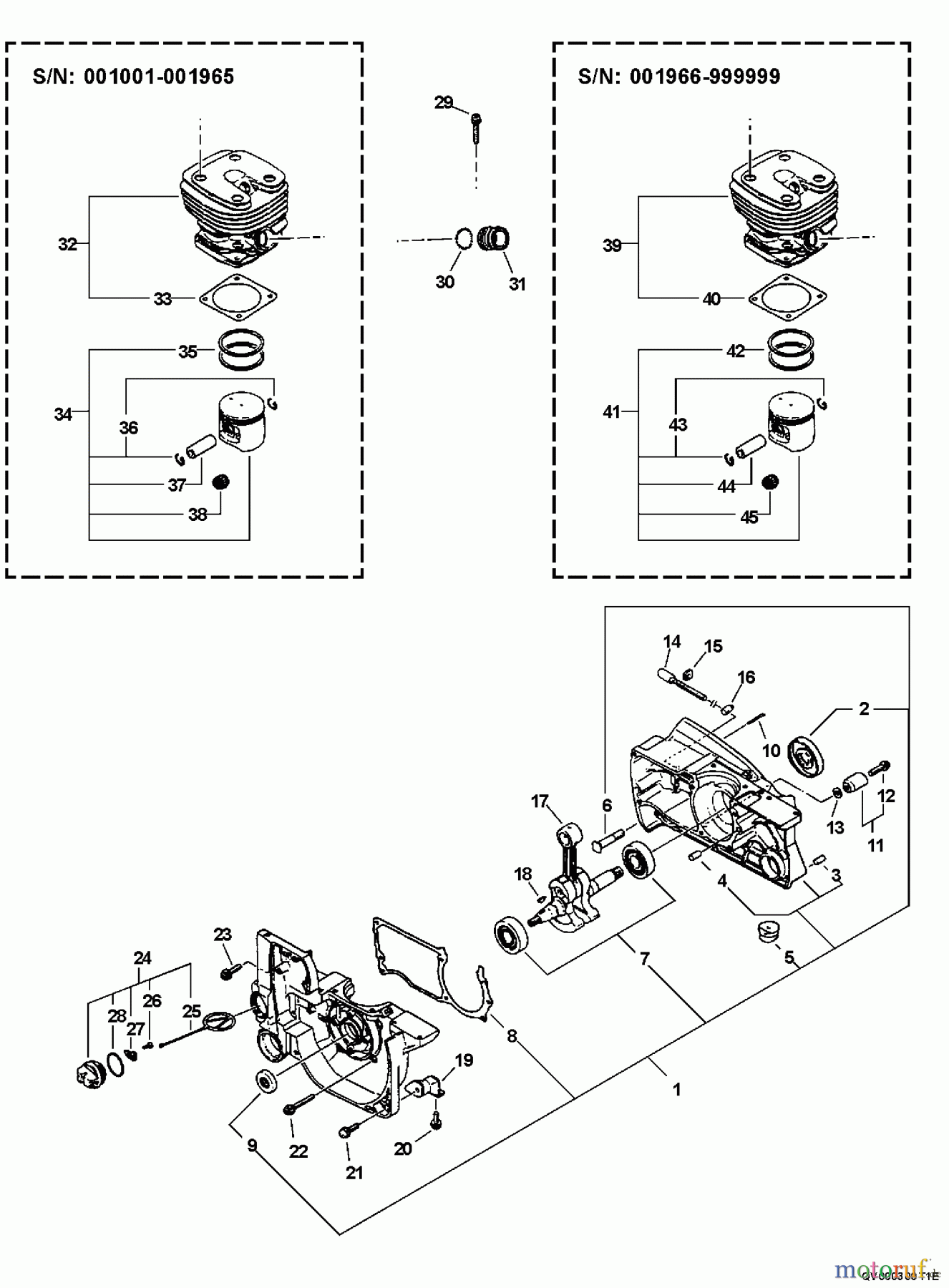  Echo Rettungssäge QV-8000  Engine, Cylinder, Oil Cap, Chain Catcher