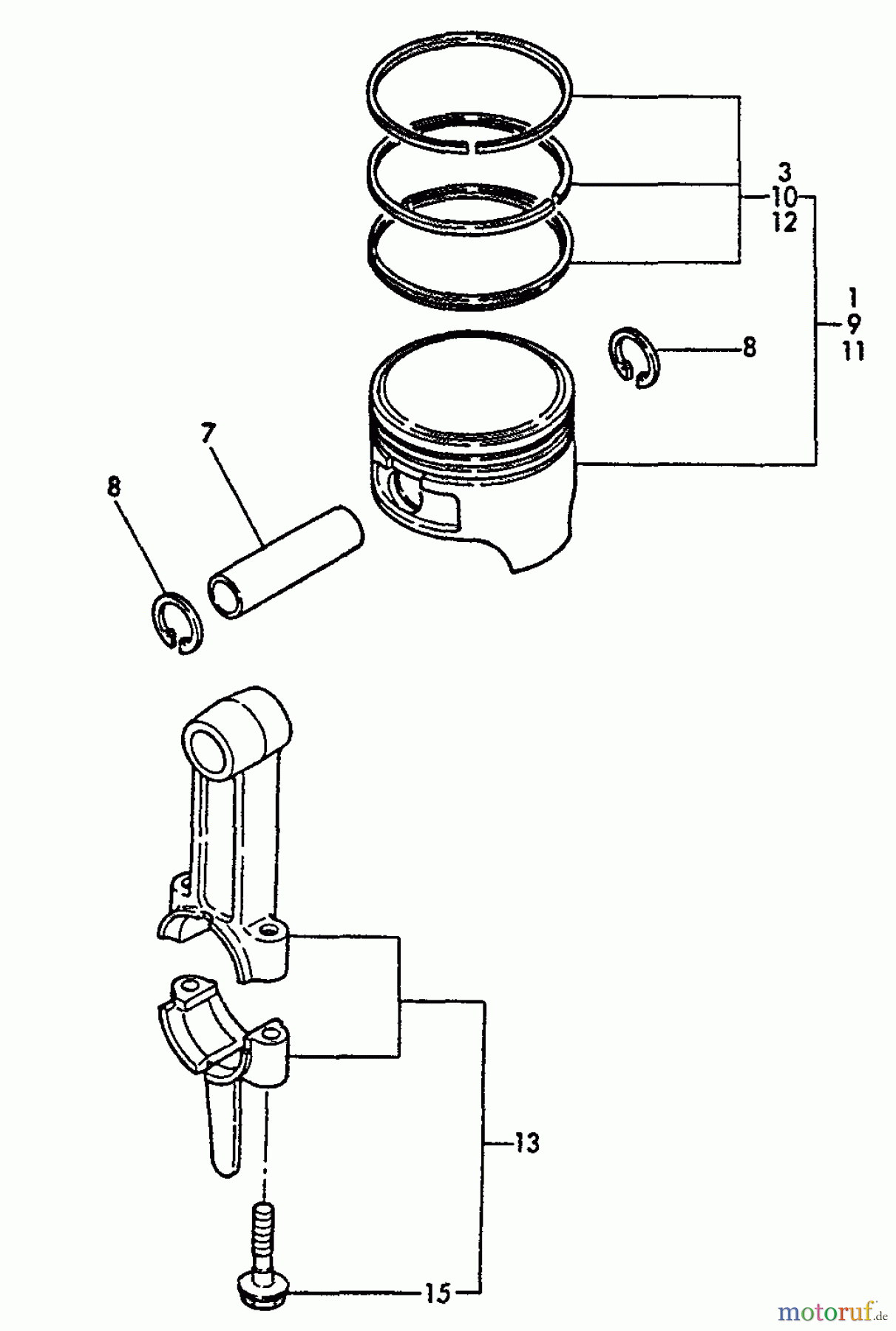  Echo Wasserpumpen TP-3000 - Echo Trash Pump Connecting Rod, Piston